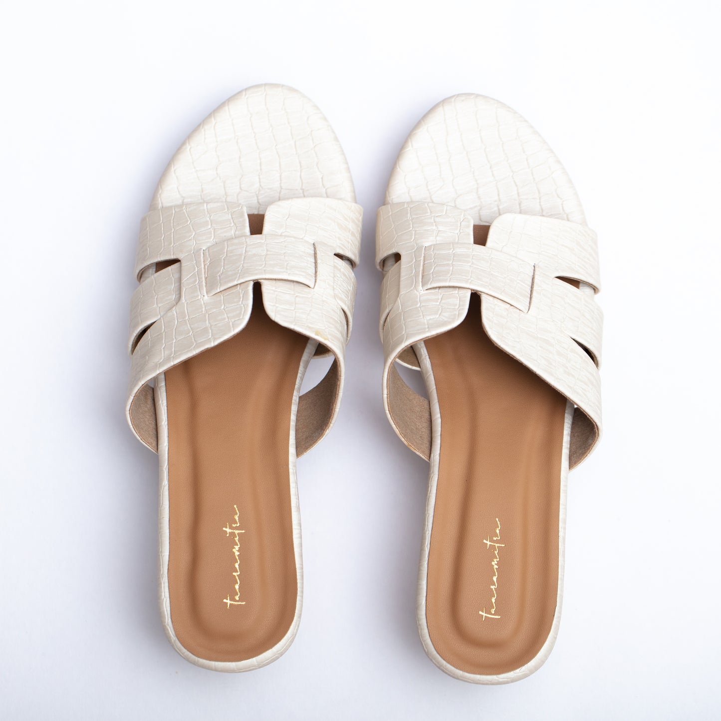 Della flatform in nude heel sandals