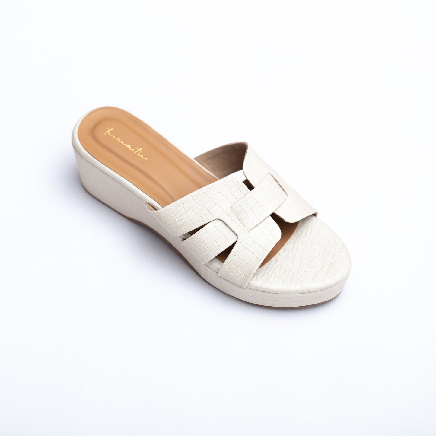 Della flatform in nude heel sandals