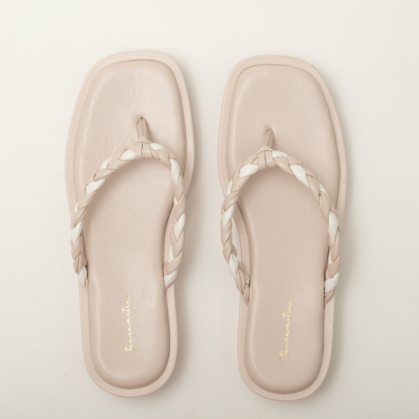 Verve braided cream flatforms