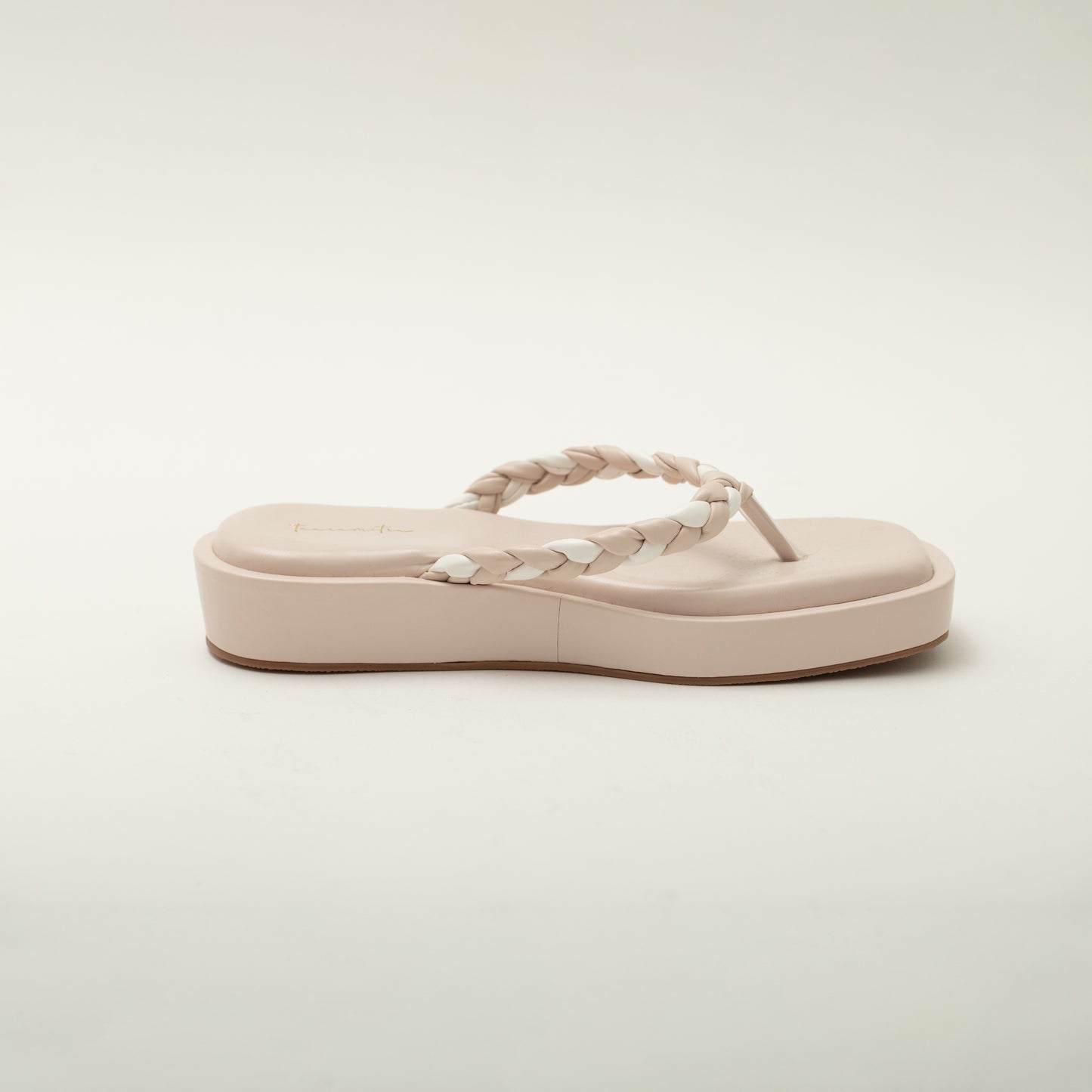 Verve braided cream flatforms
