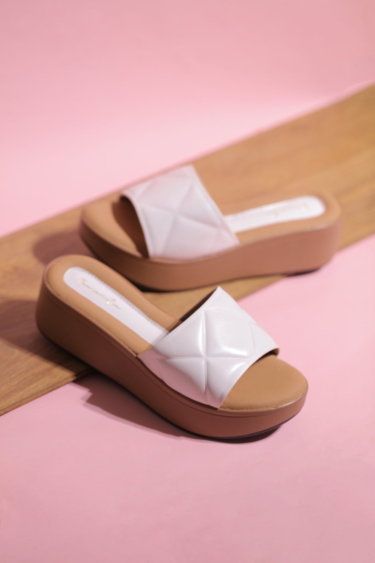 Mista flatform in white heel sandals