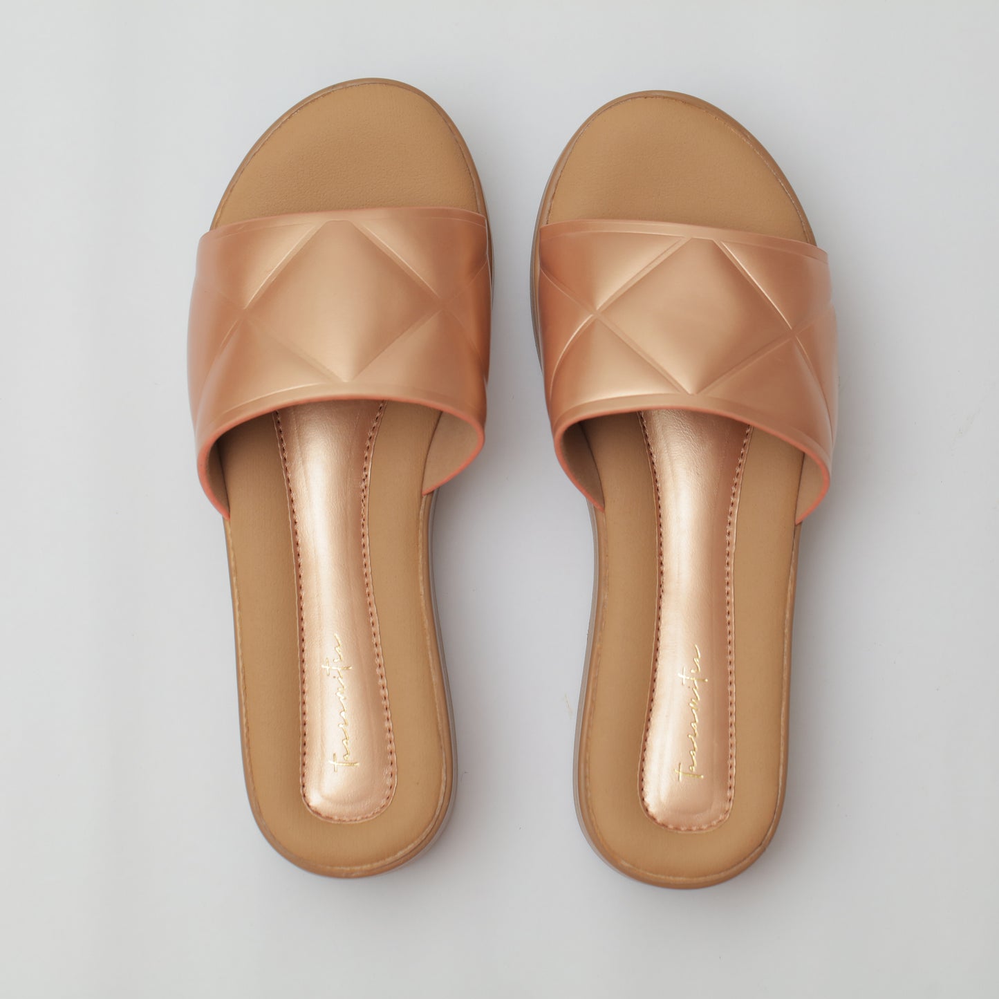 Mista flatform in Rose gold heel sandals