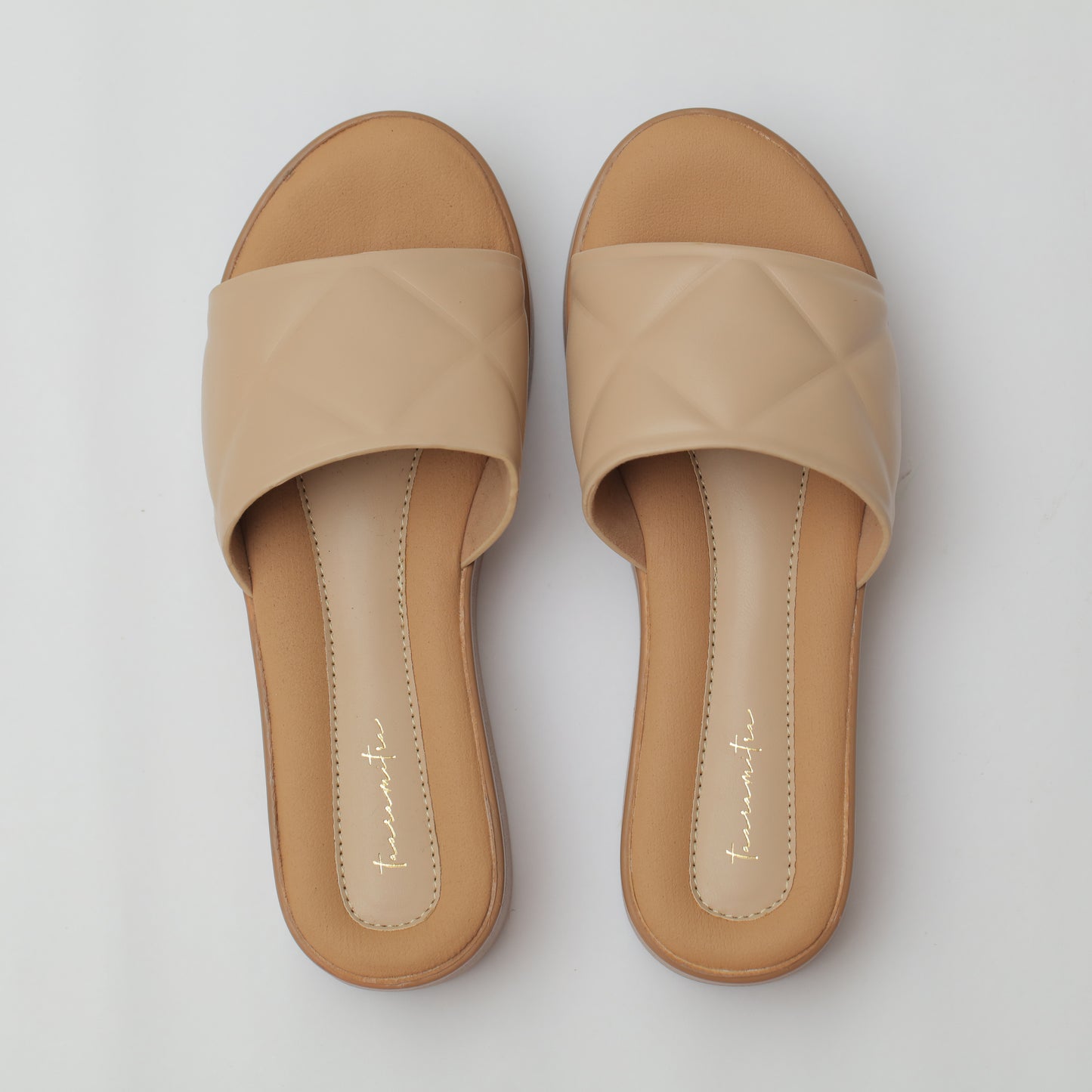 Mista flatform in beige heel sandals
