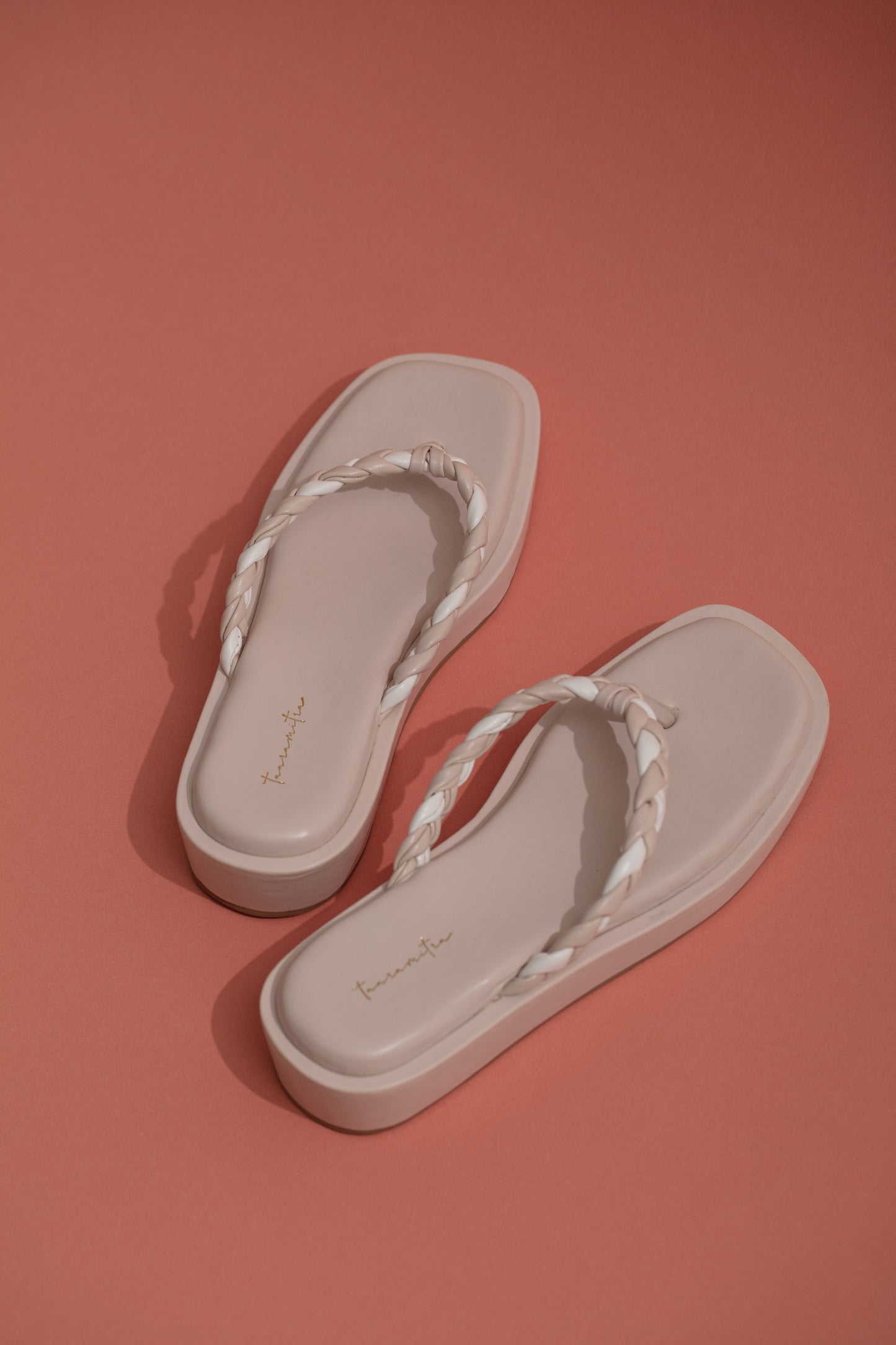 Verve braided cream flatforms