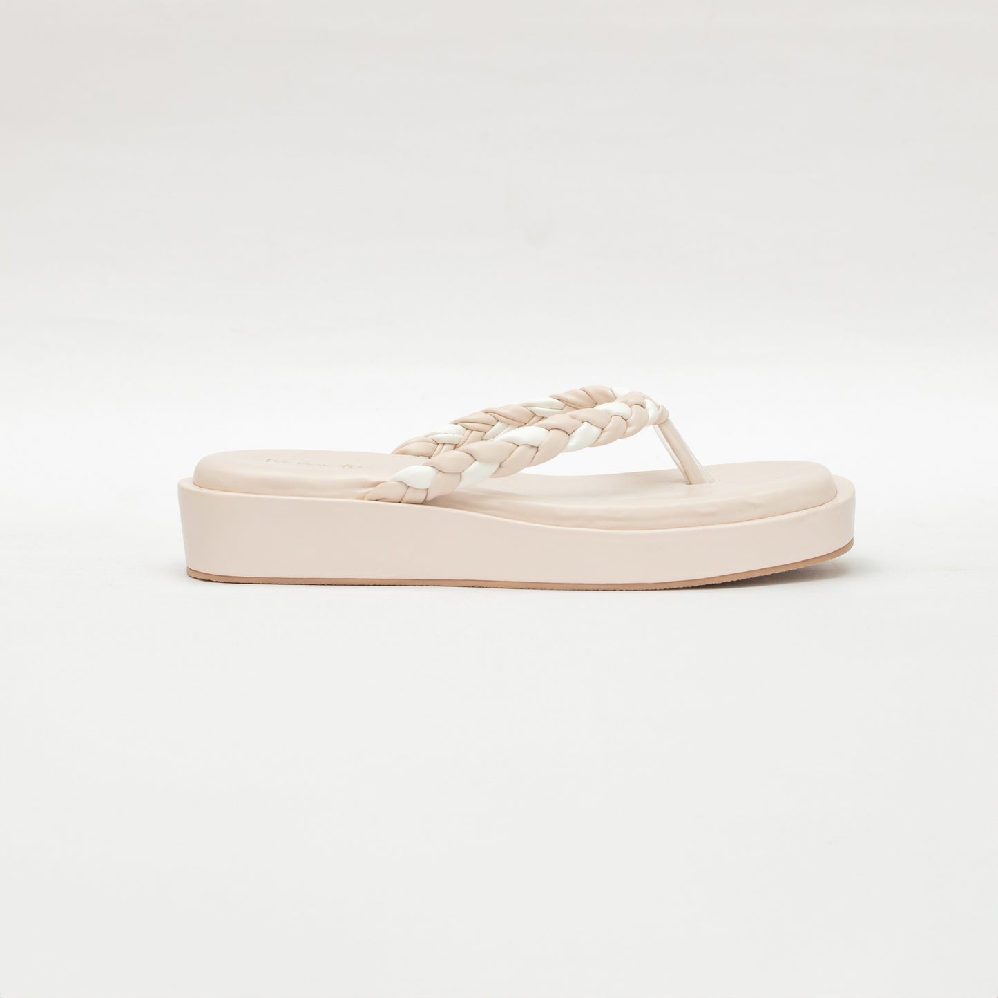 Verve braided cream flatforms
