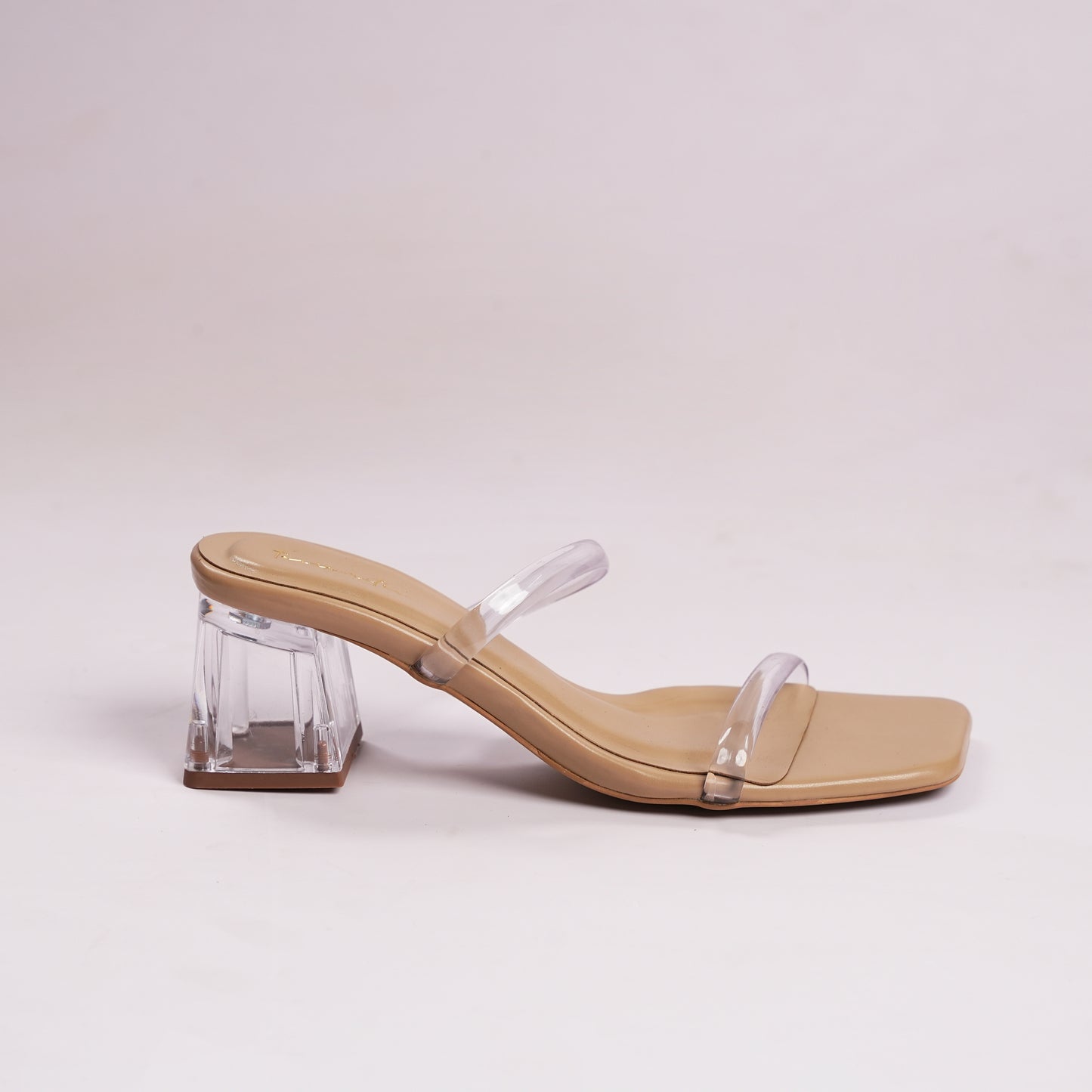 Ana transparent heels in beige