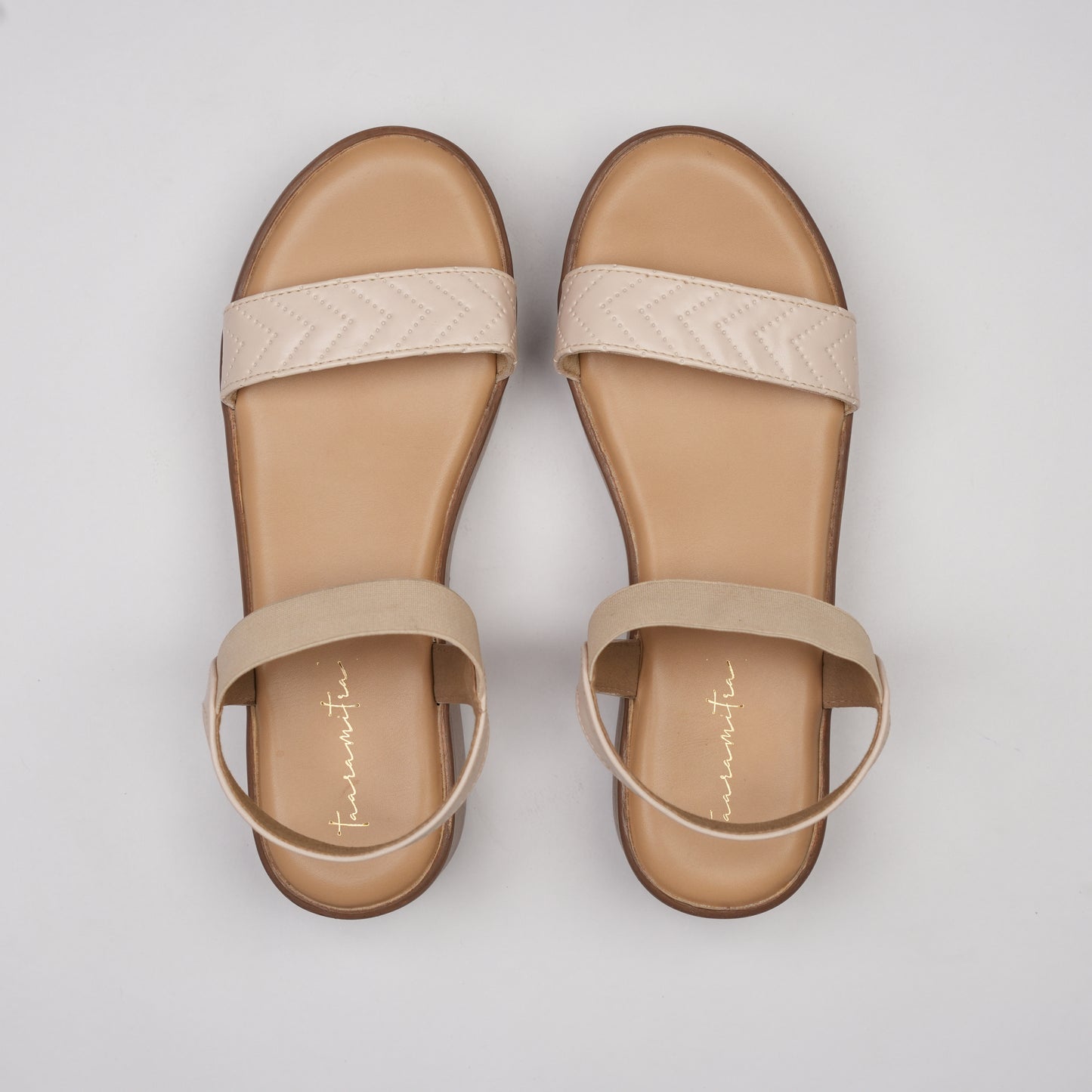 Monica wedge sandals in Beige