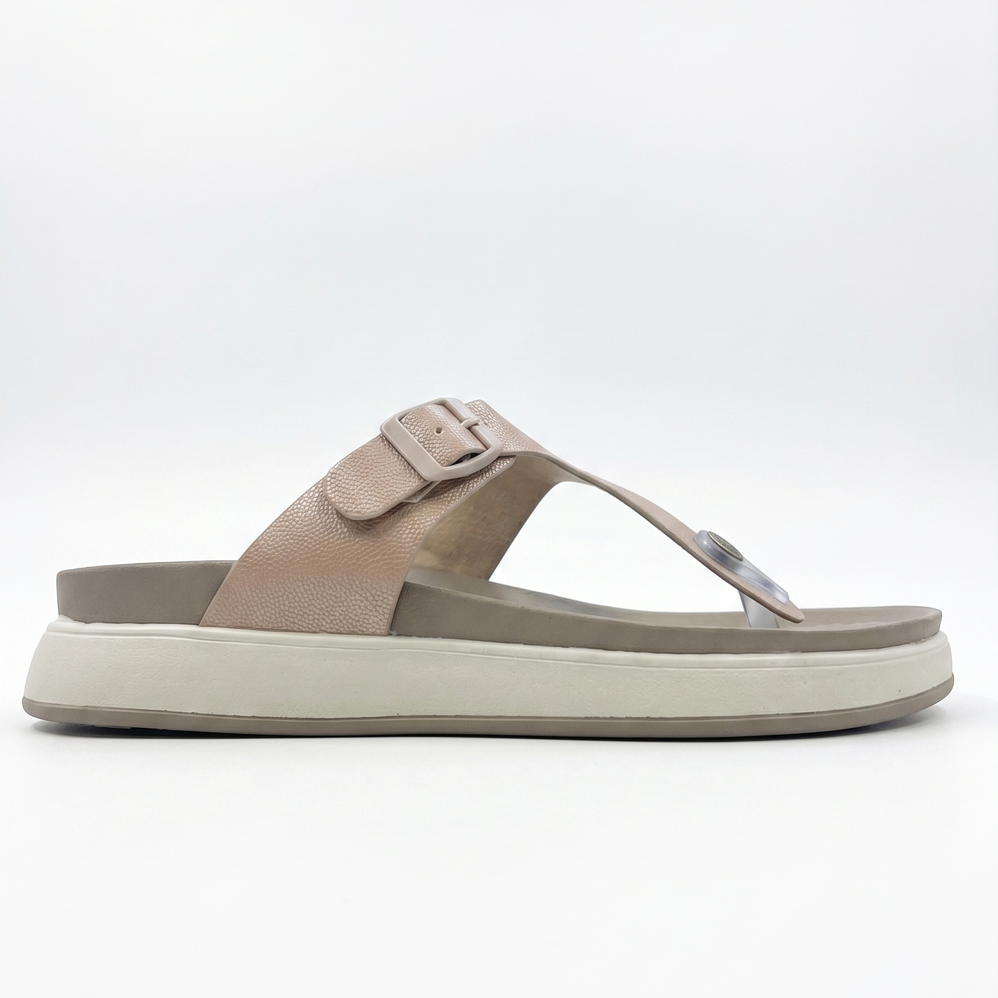 Avantika comfort T-strap flats in tan