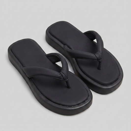 Avni V-strap flats in black