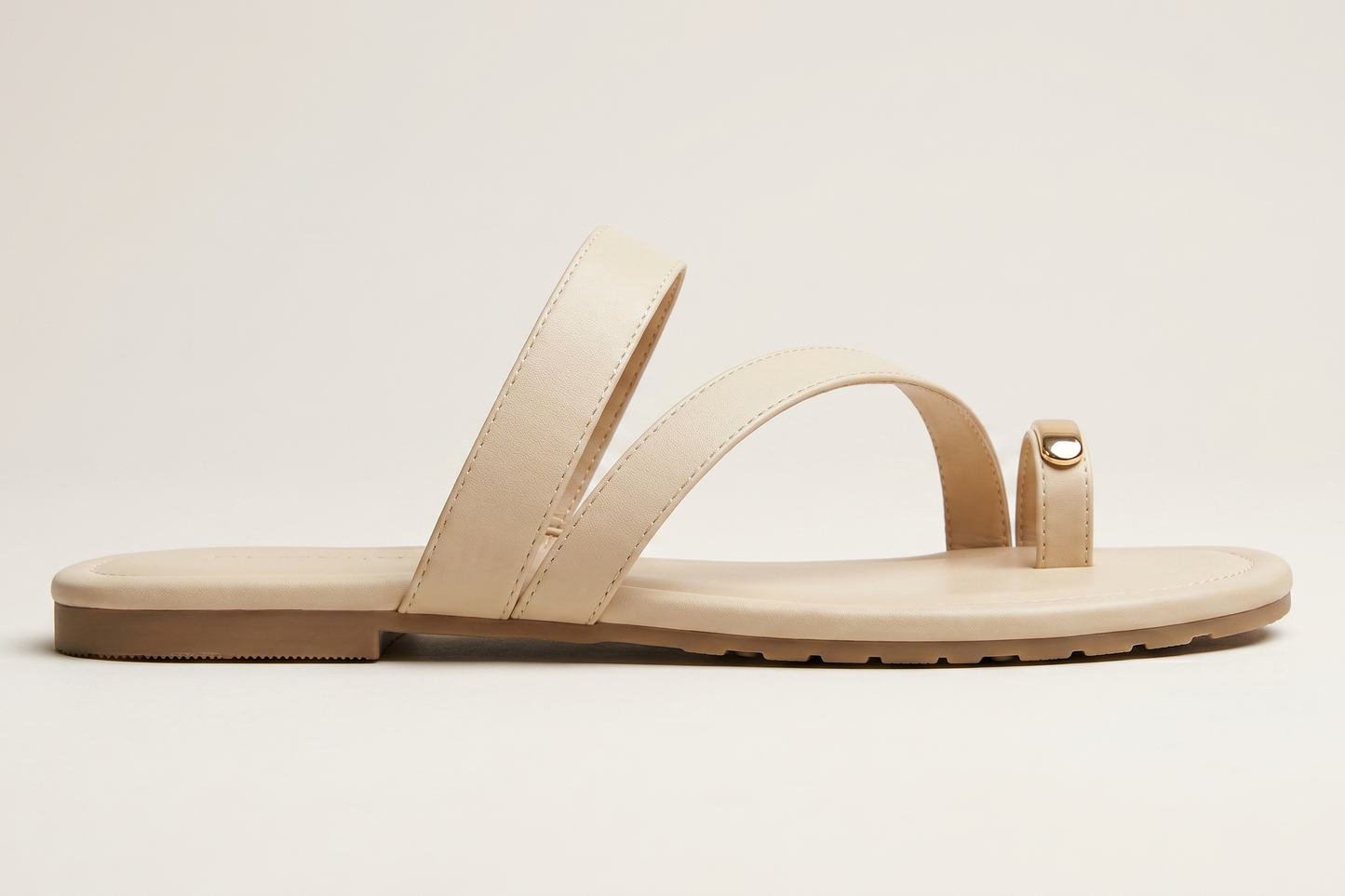 Dharsha toe ring flats in beige