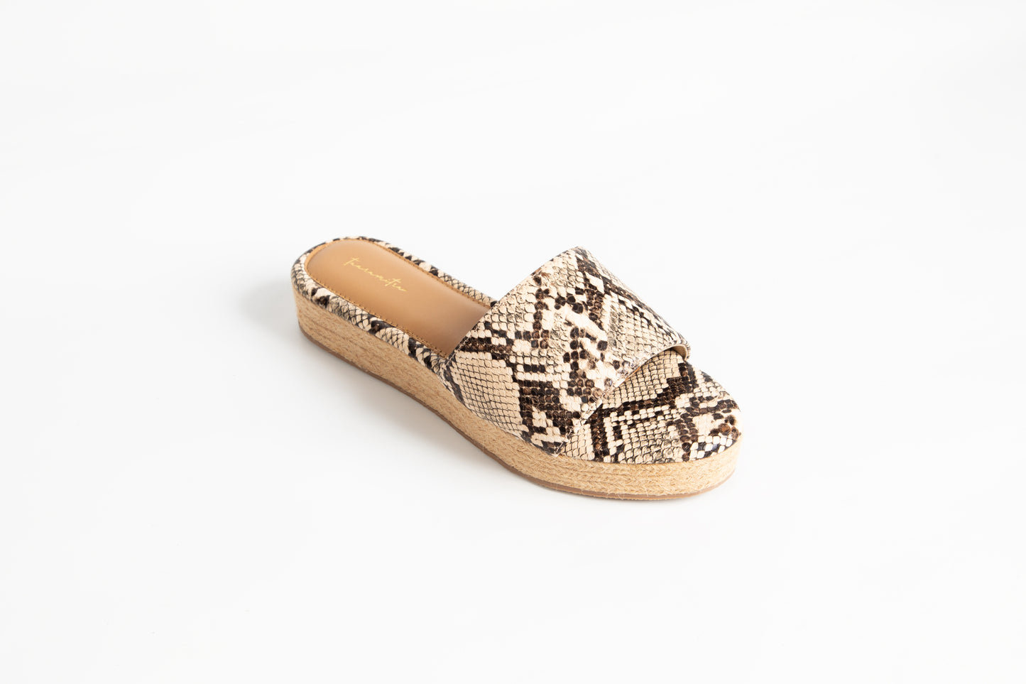 Valerie Jute flatform wedges in Beige