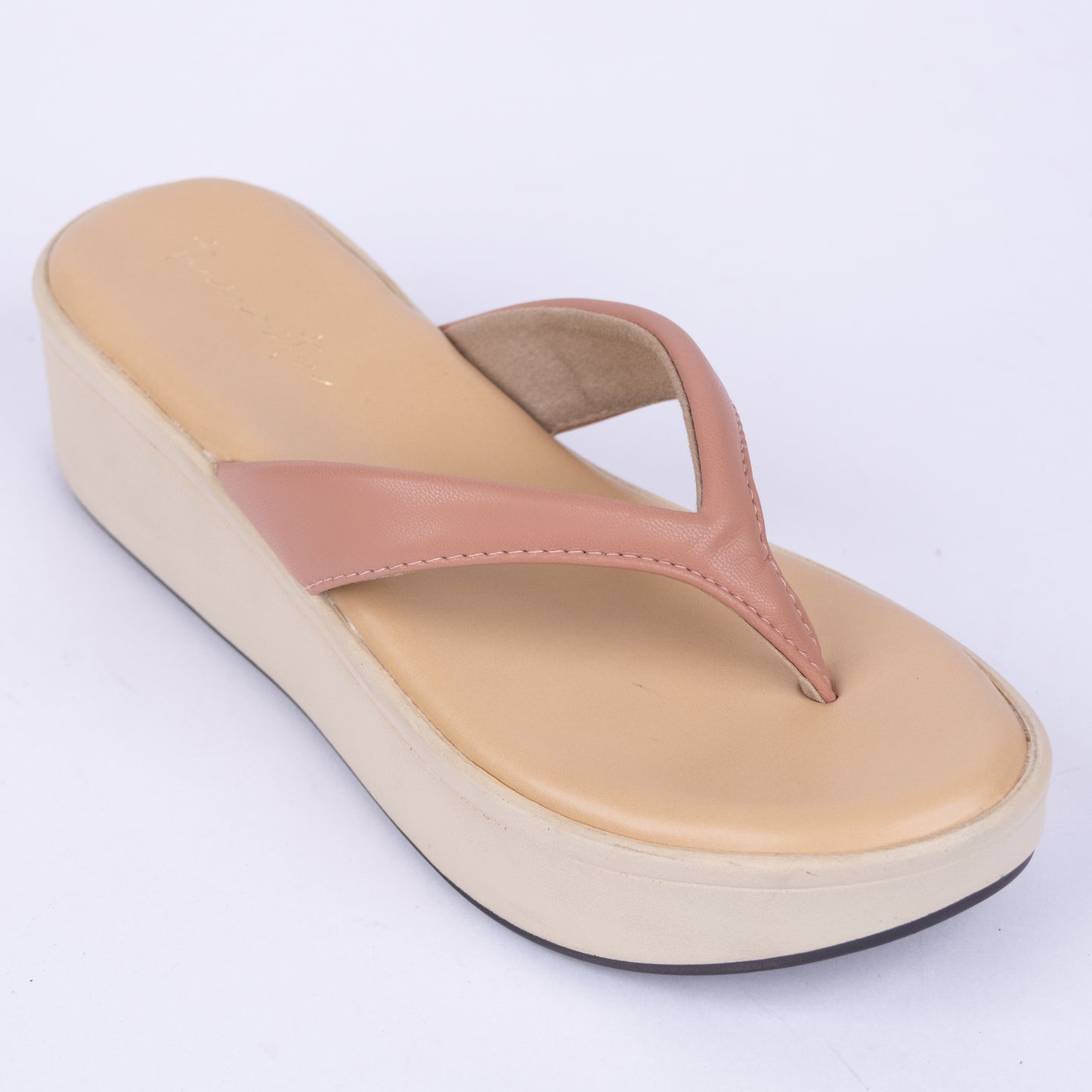 Veronica V strap wedges in Peach