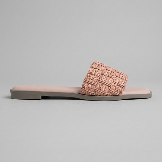 Nyla slider flats in peach