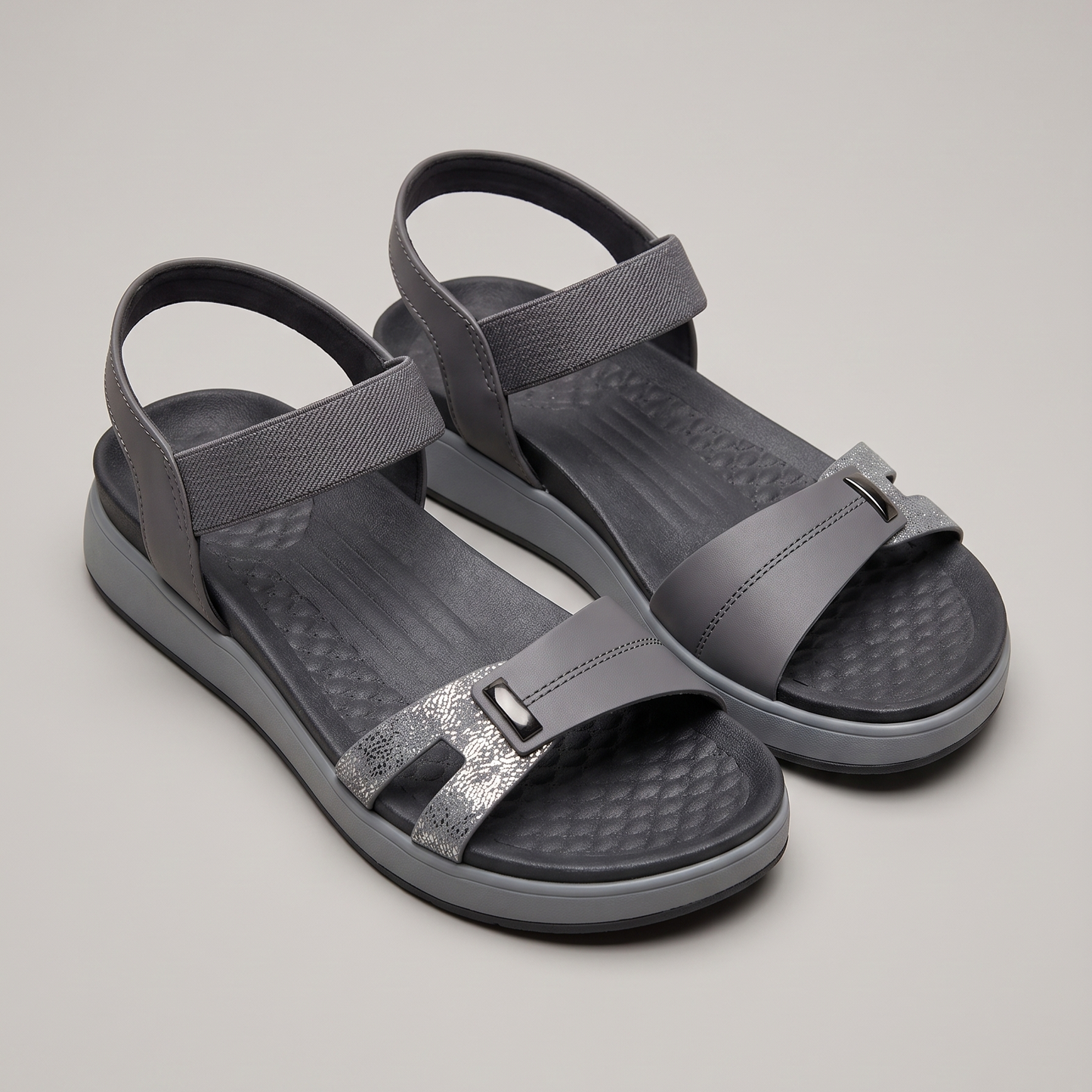 Rosy comfort sandals in grey