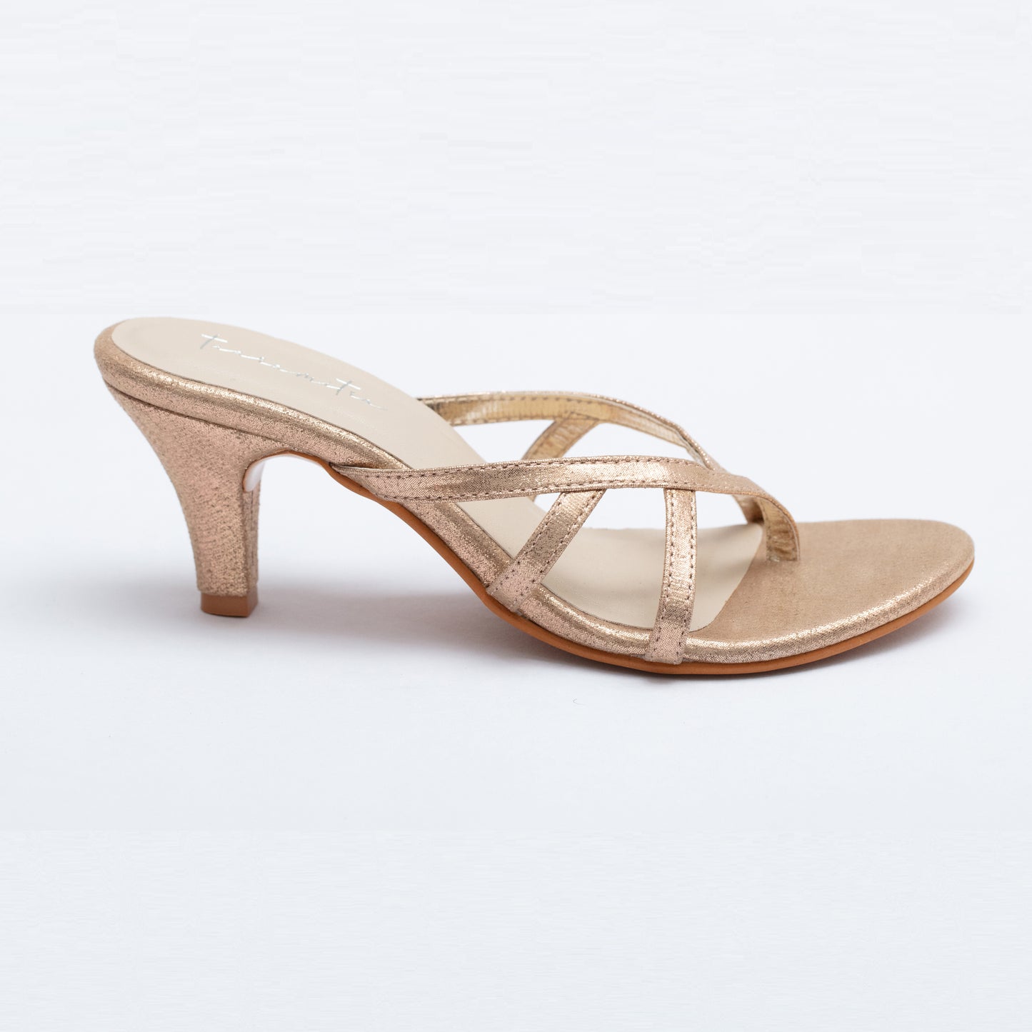 Gilded glamour heels in gold