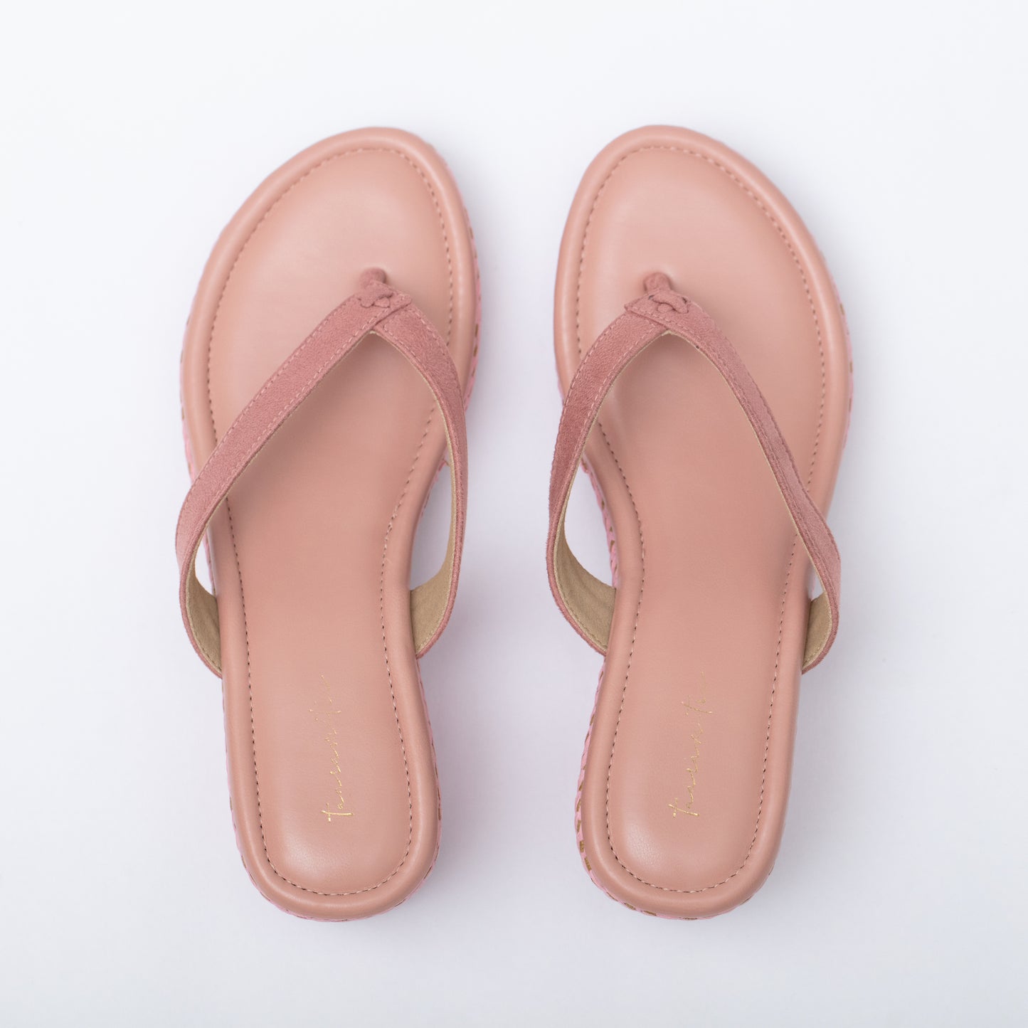 Juniper peach wedge sandals