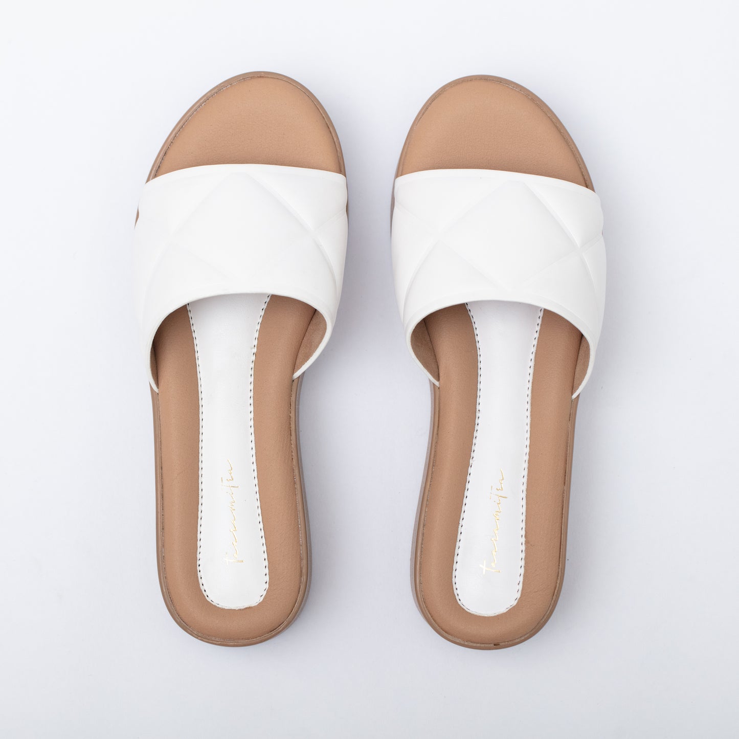 Mista flatform in white heel sandals