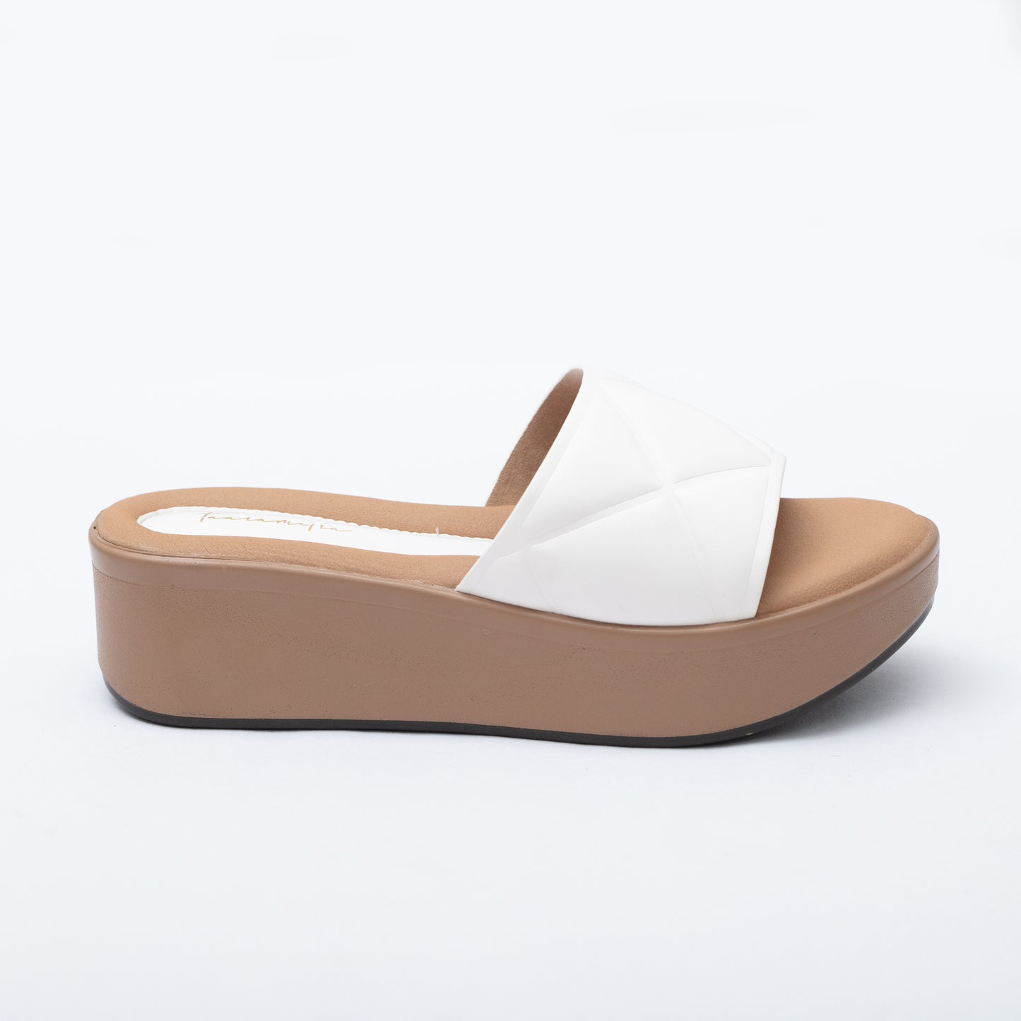 Mista flatform in white heel sandals