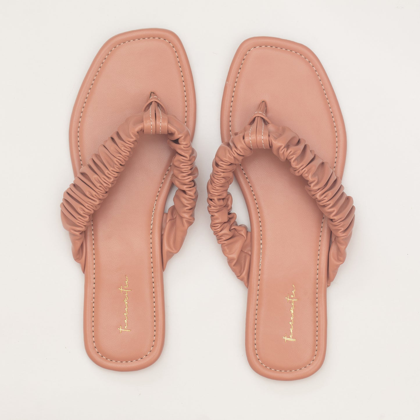 Jenny thong flats in Peach