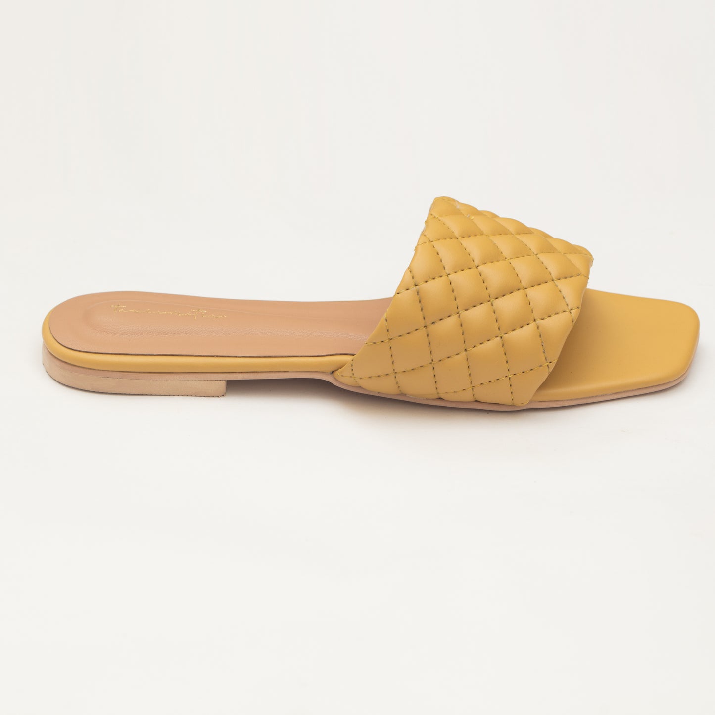 Quilted flats in Mustard