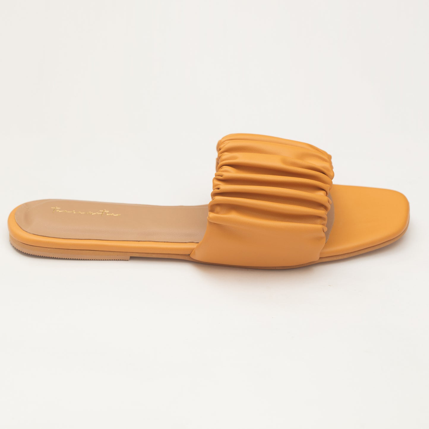 Kelly slider flats in Mustard yellow
