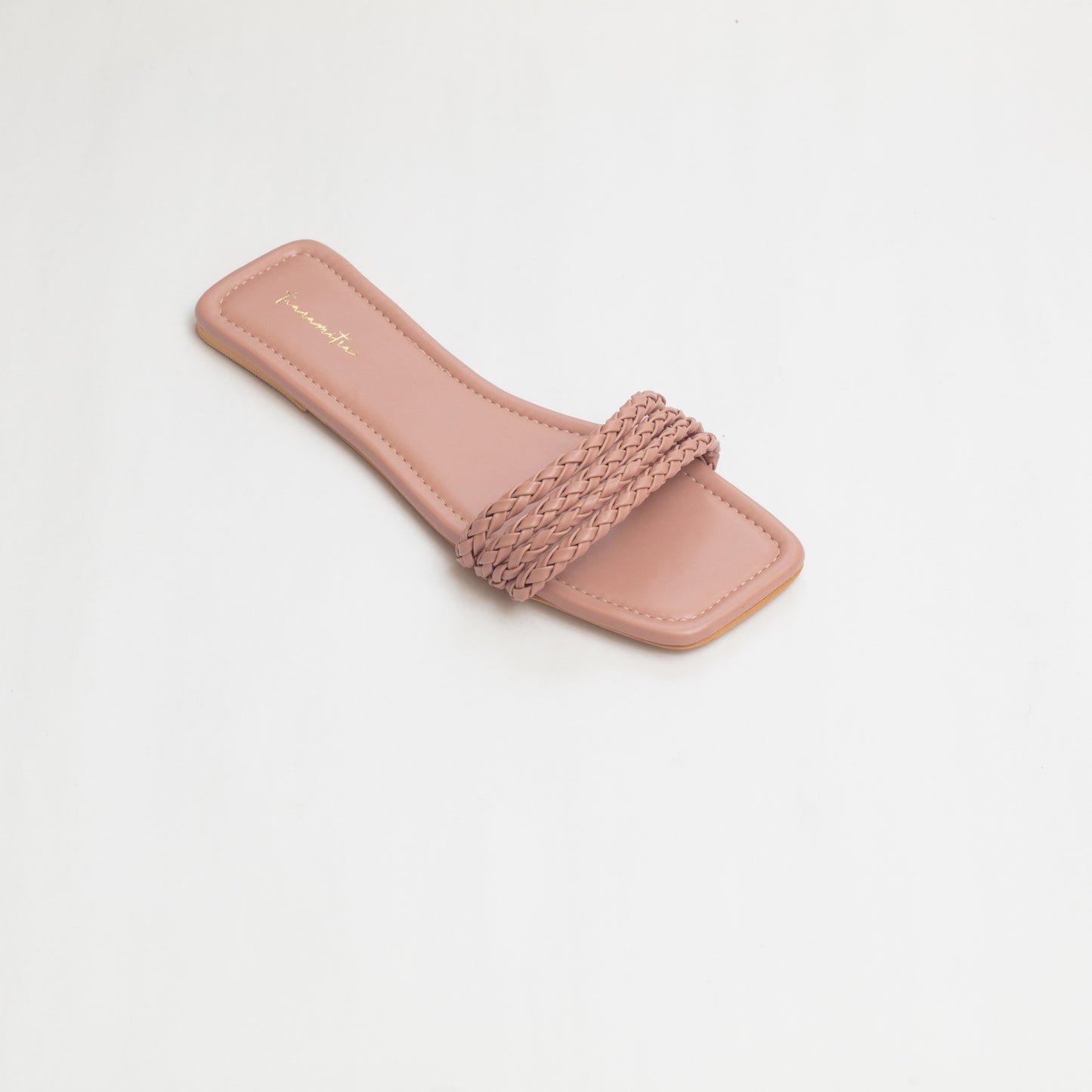 Halep strappy flats in Peach