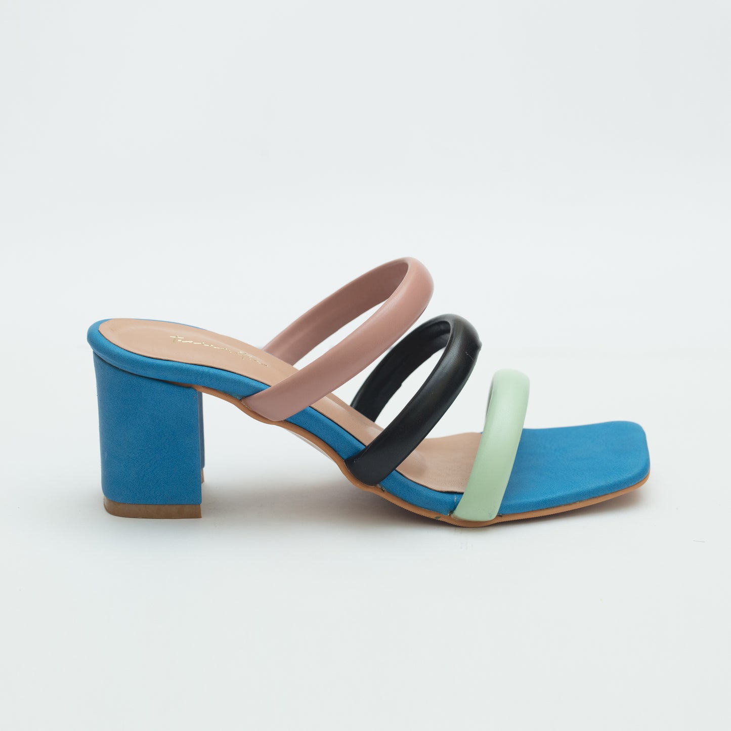 Becky three strap heels in blue