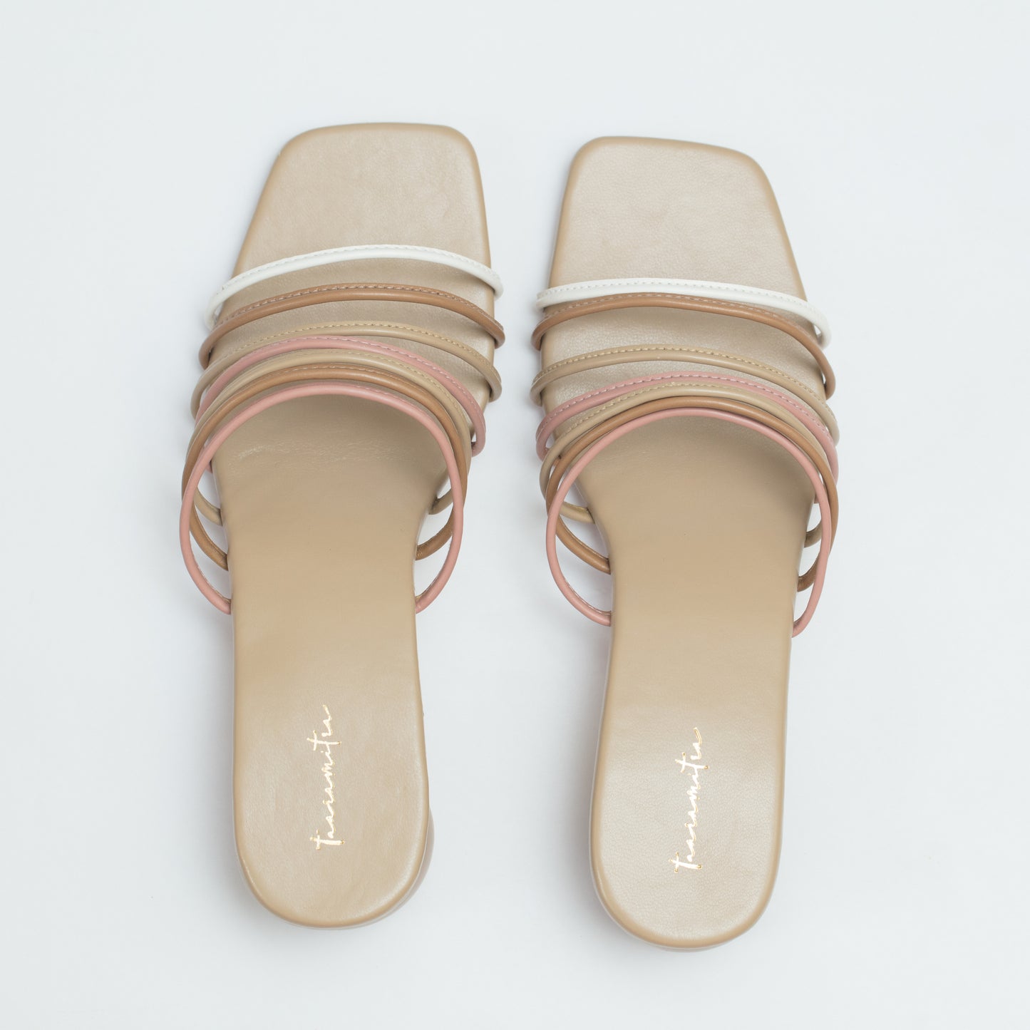Jazz Multistrap round heels in Beige