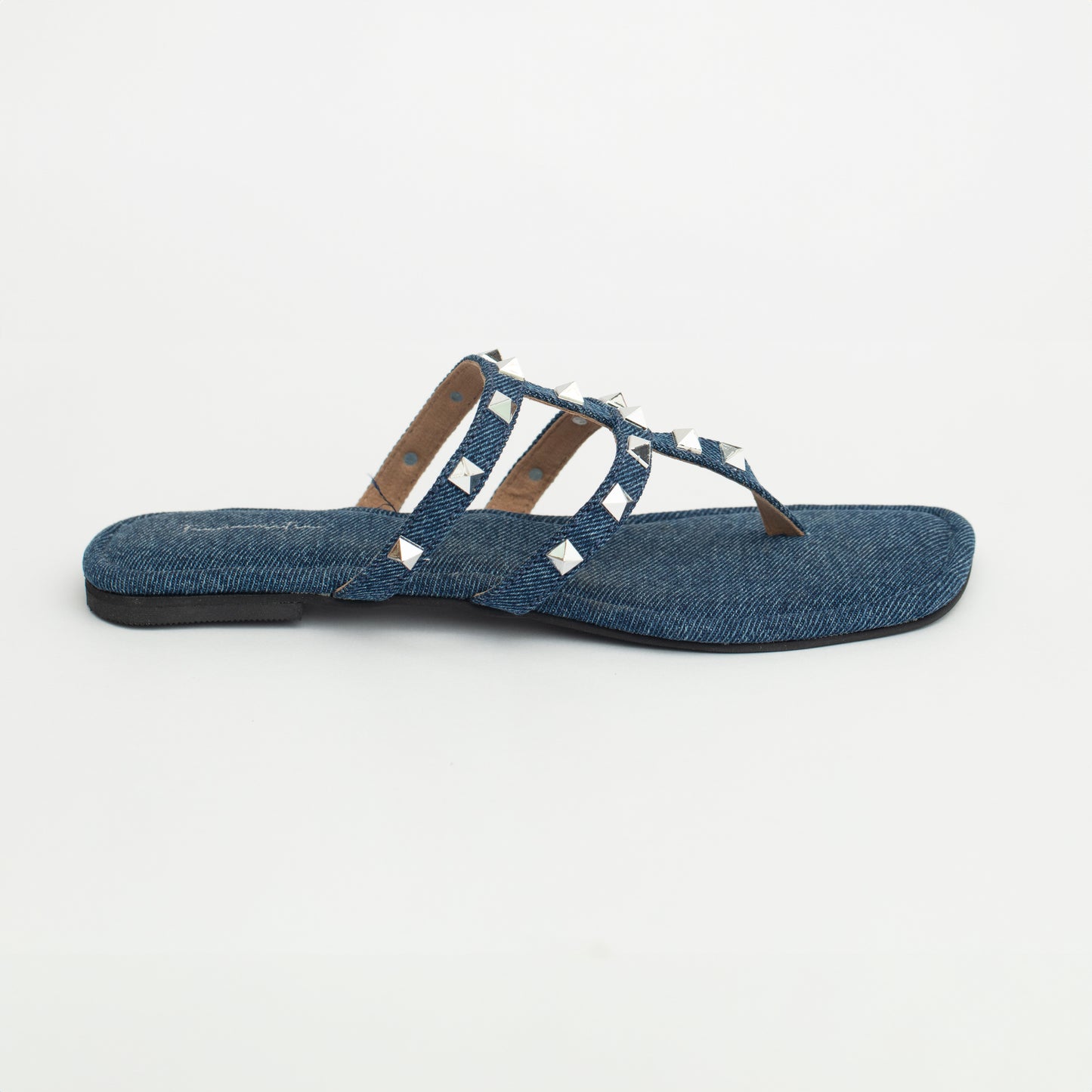 Sandy denim flats in blue