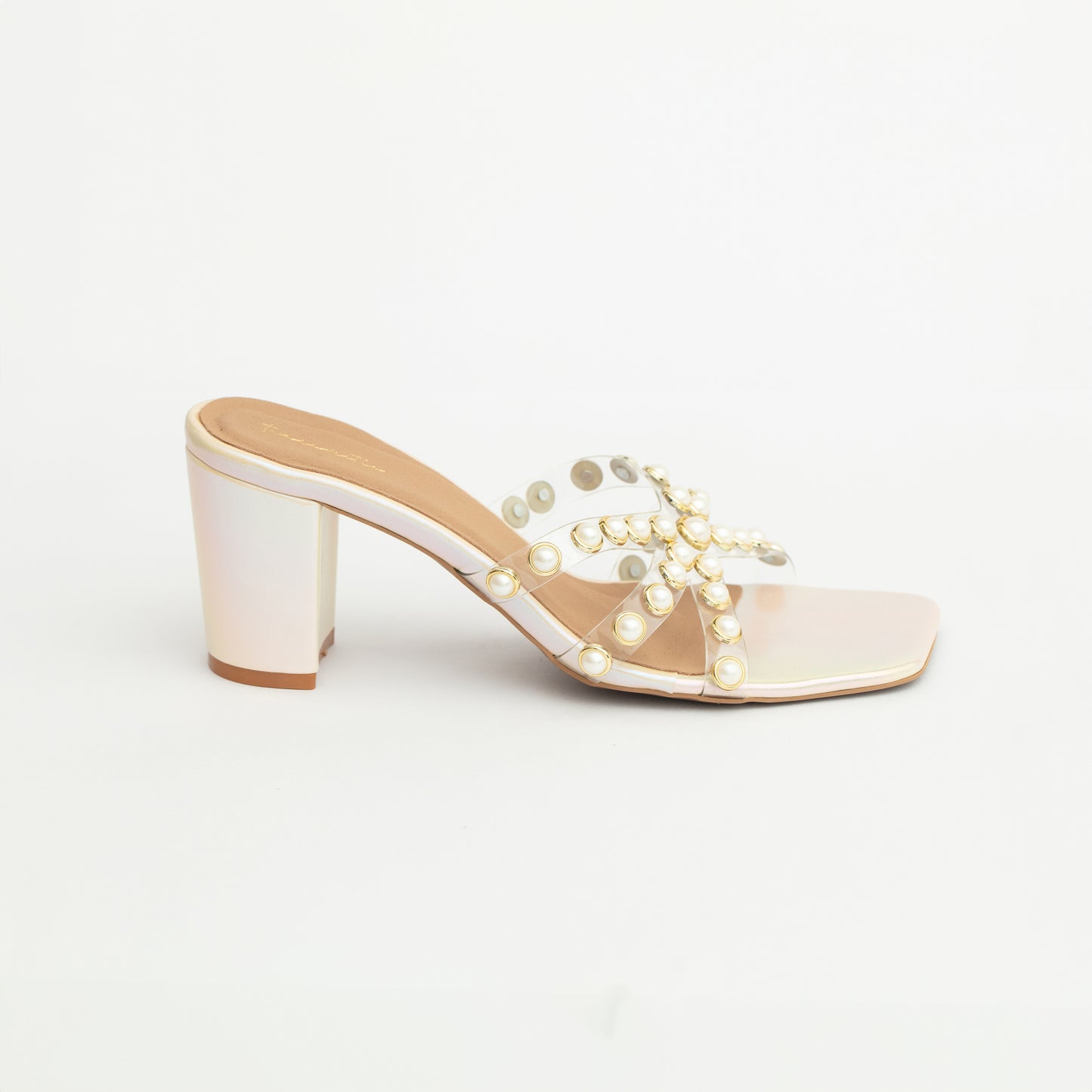 Riya pearl block heels