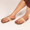 Advika T-strap flats in beige