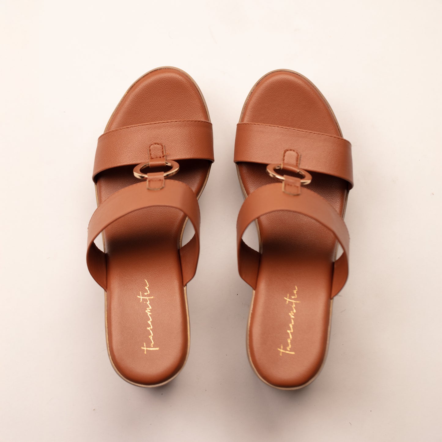Maisa chunky block heels in brown