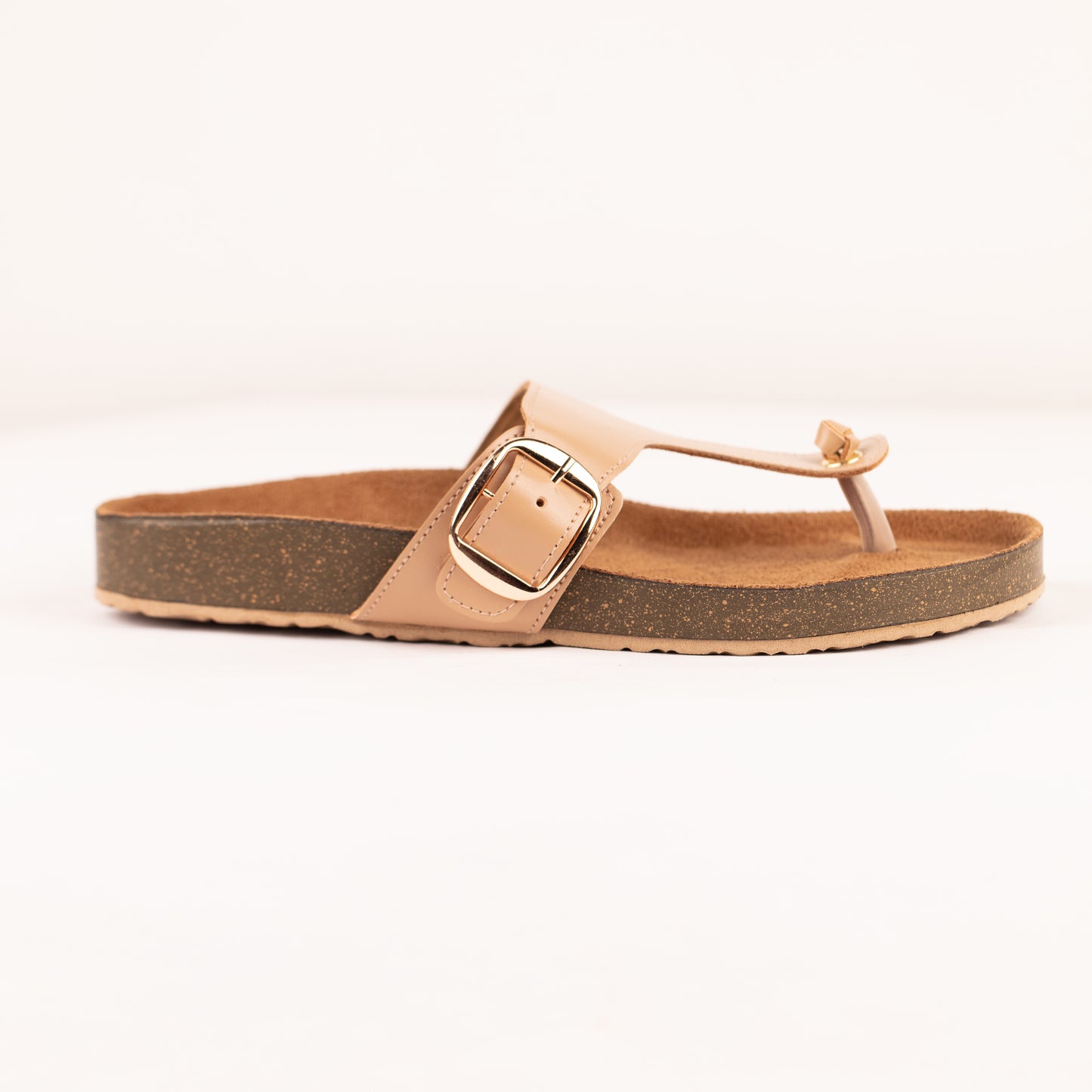 Advika T-strap flats in beige