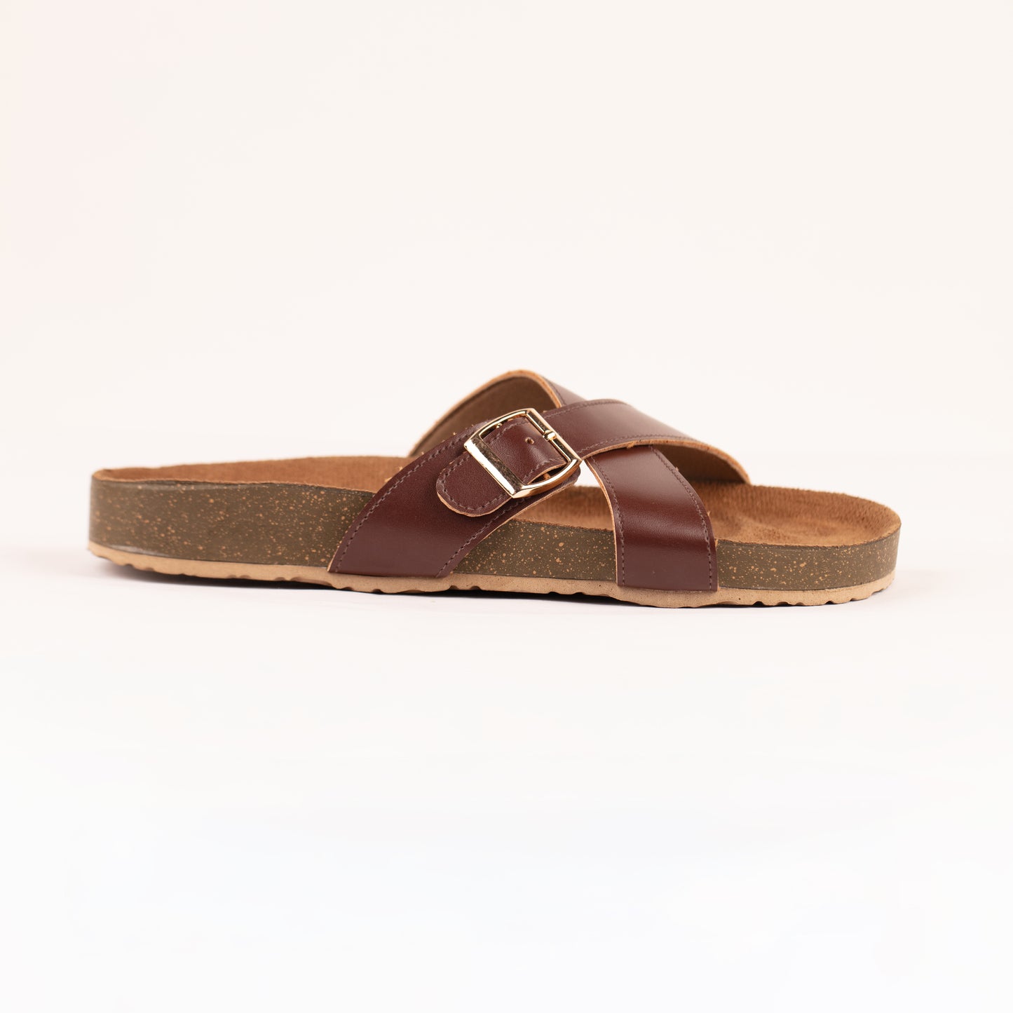 Inaya X-strap flats in brown