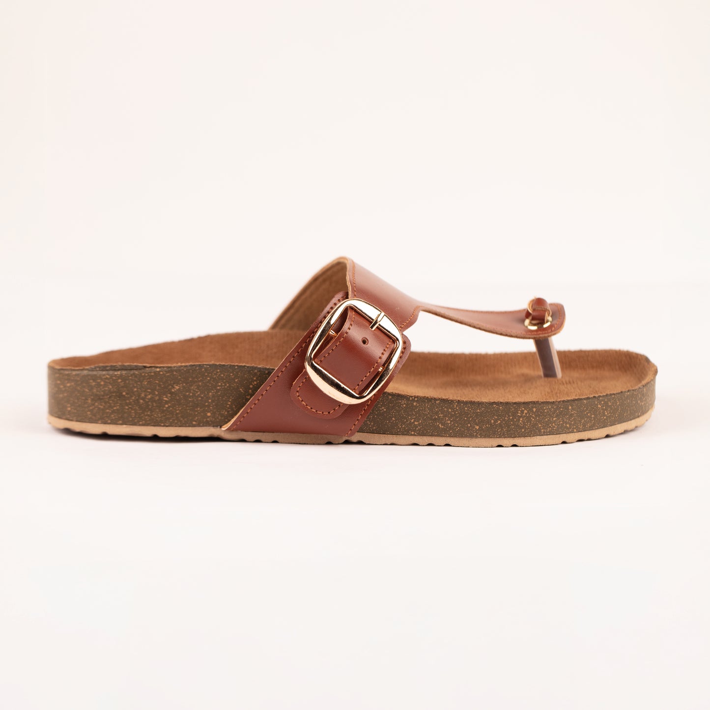 Advika T-strap flats in brown