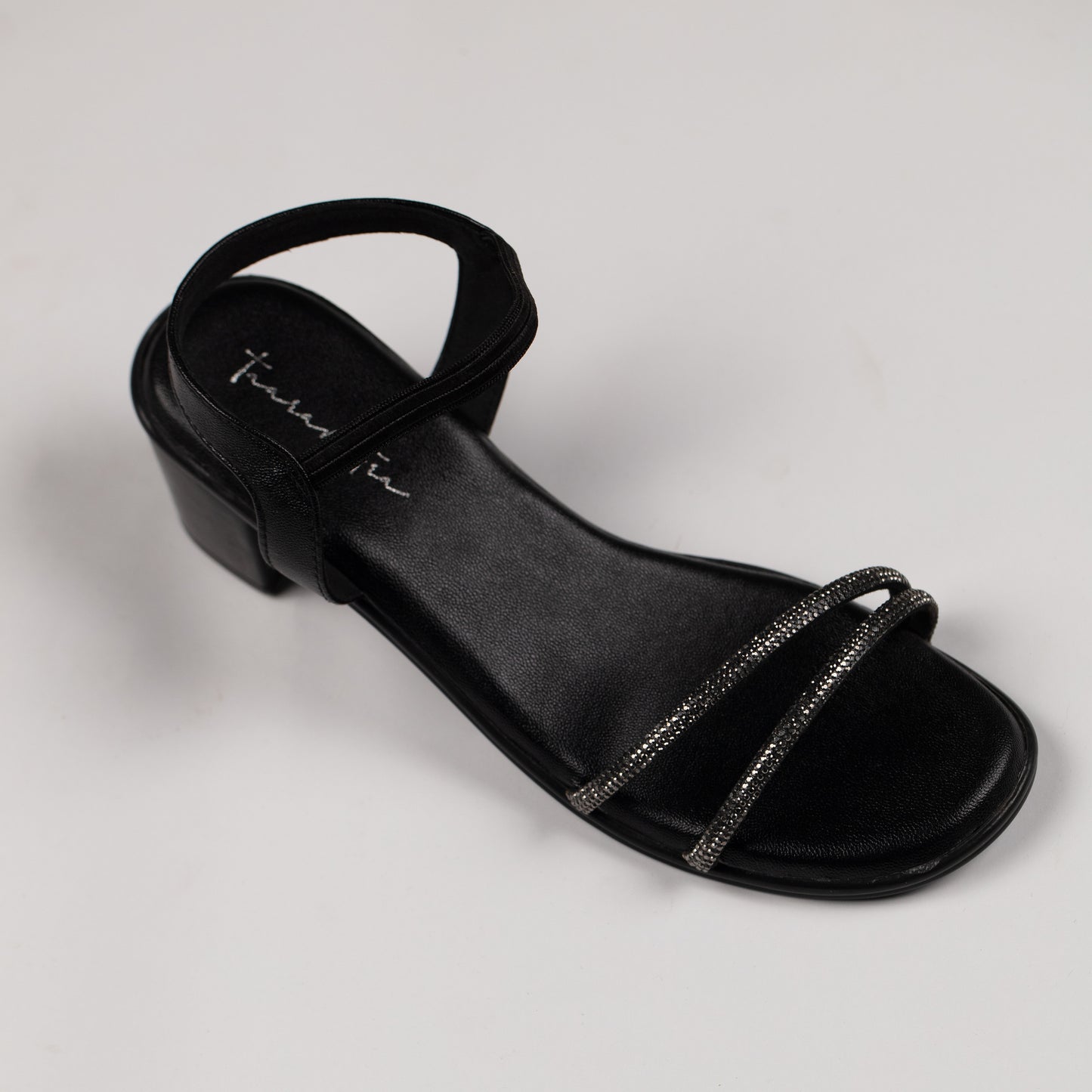 Yaari studded heel sandals in black