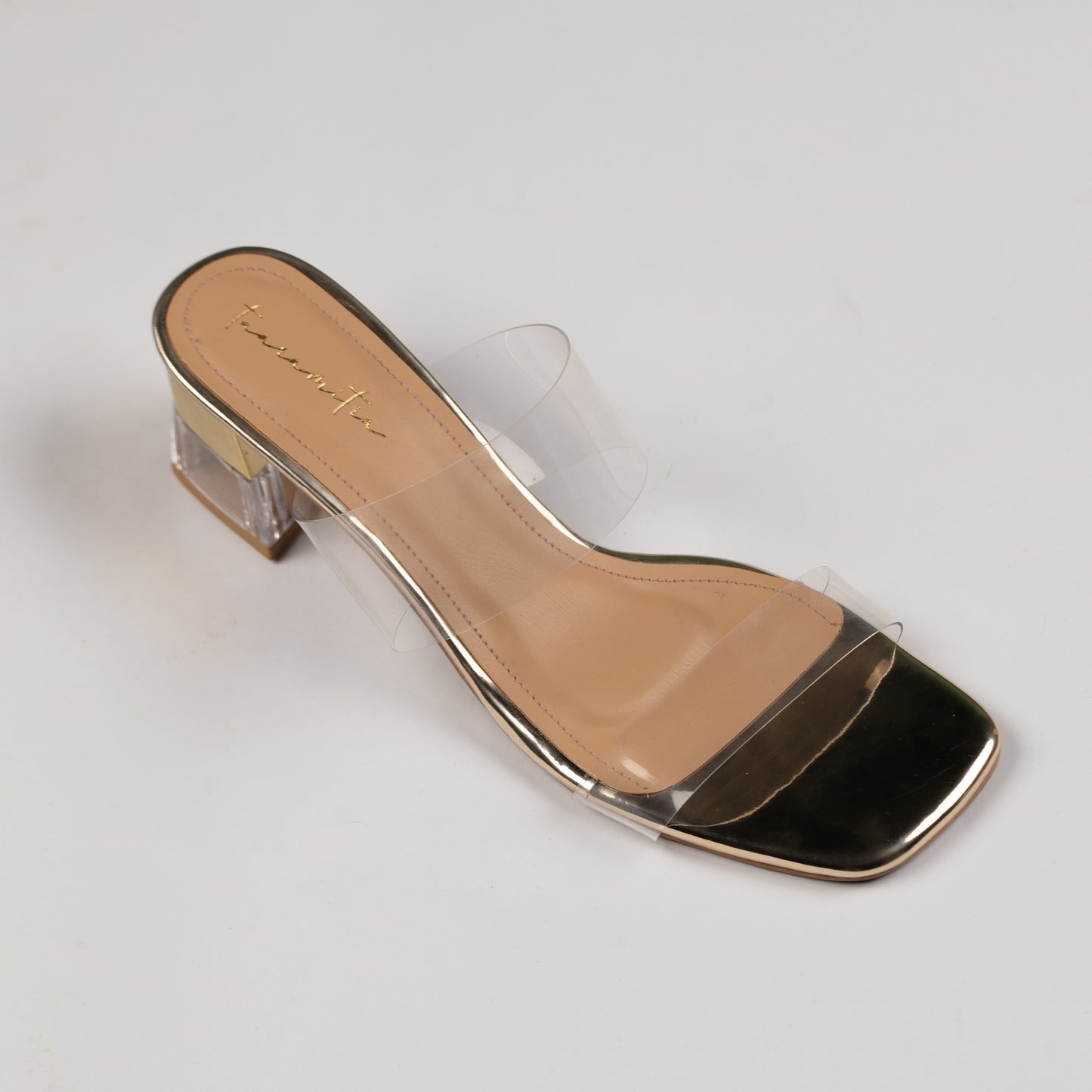 Tanya transparent block heels