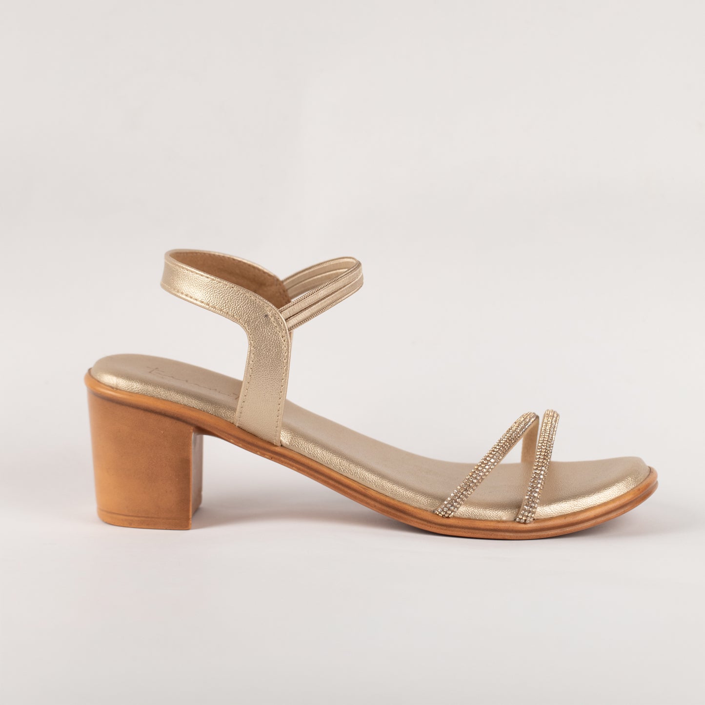 Yaari studded heel sandals in gold