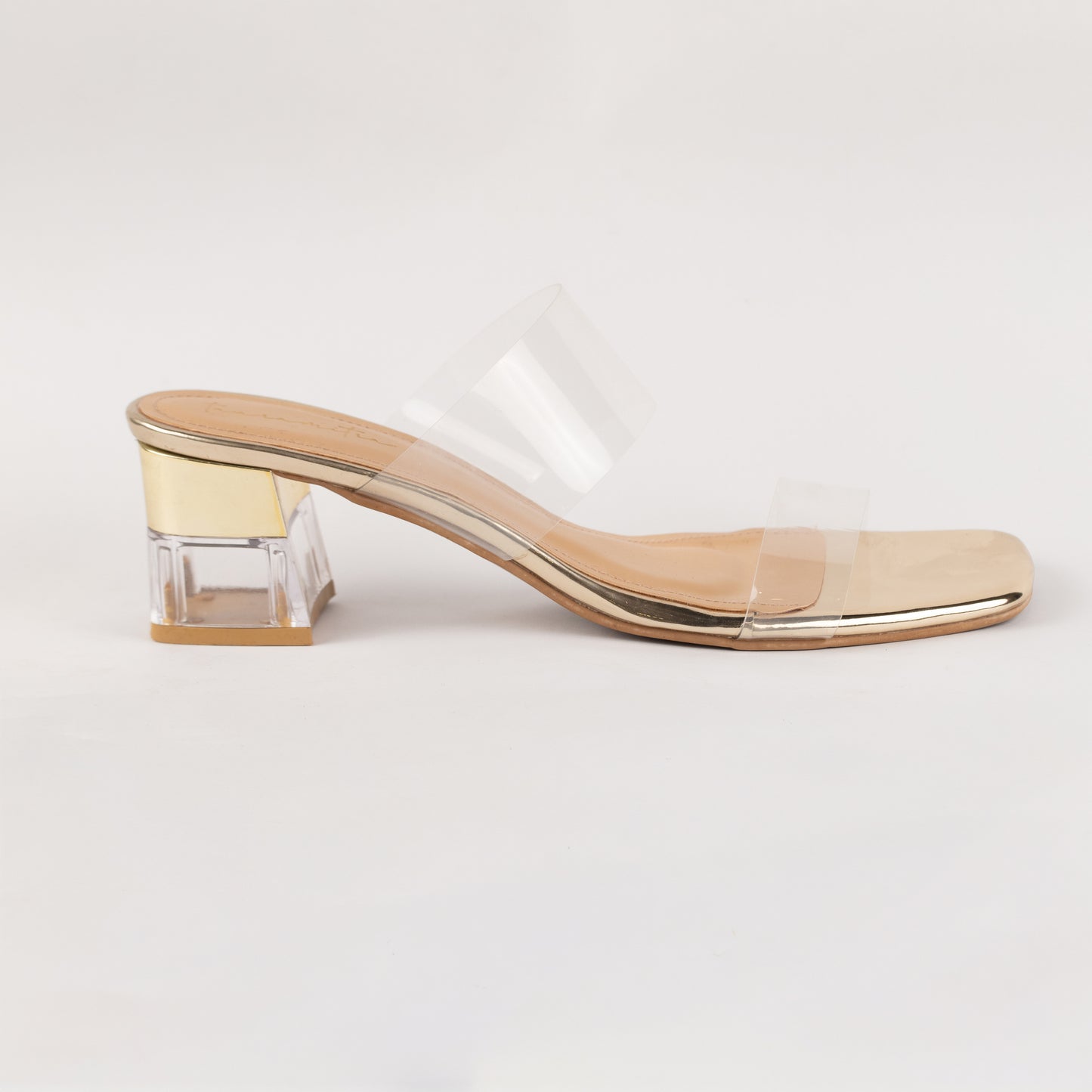 Tanya transparent block heels