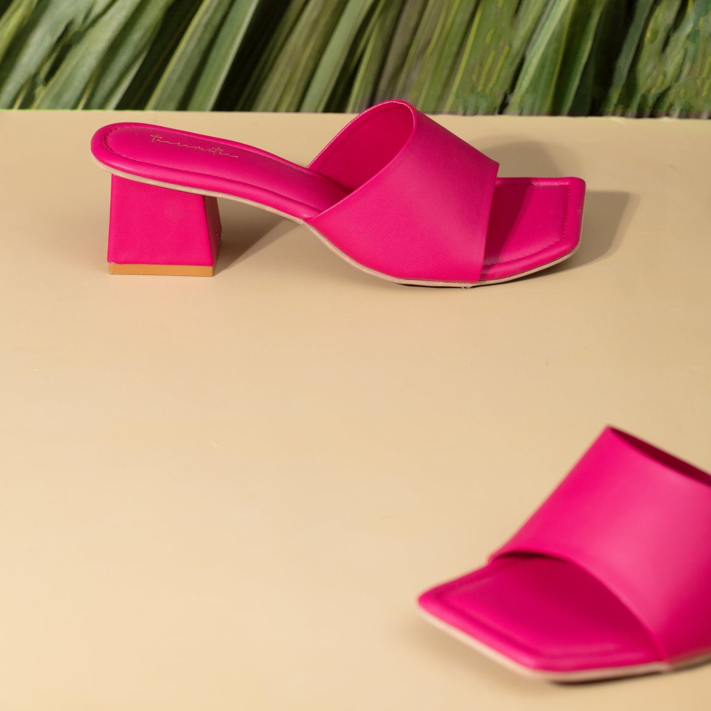 Betty color block heel sandals in pink
