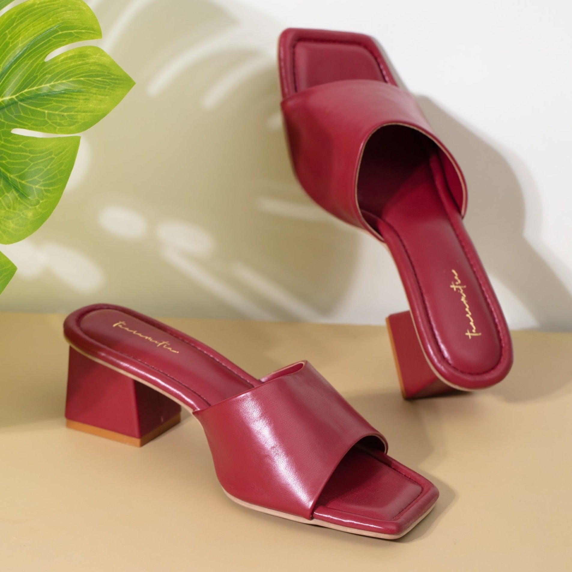 Buy LEMON & PEPPER Red Polyurethane Slipon Womens Casual Sandals | Shoppers  Stop