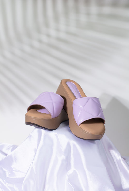 Mista flatform lilac heel sandals