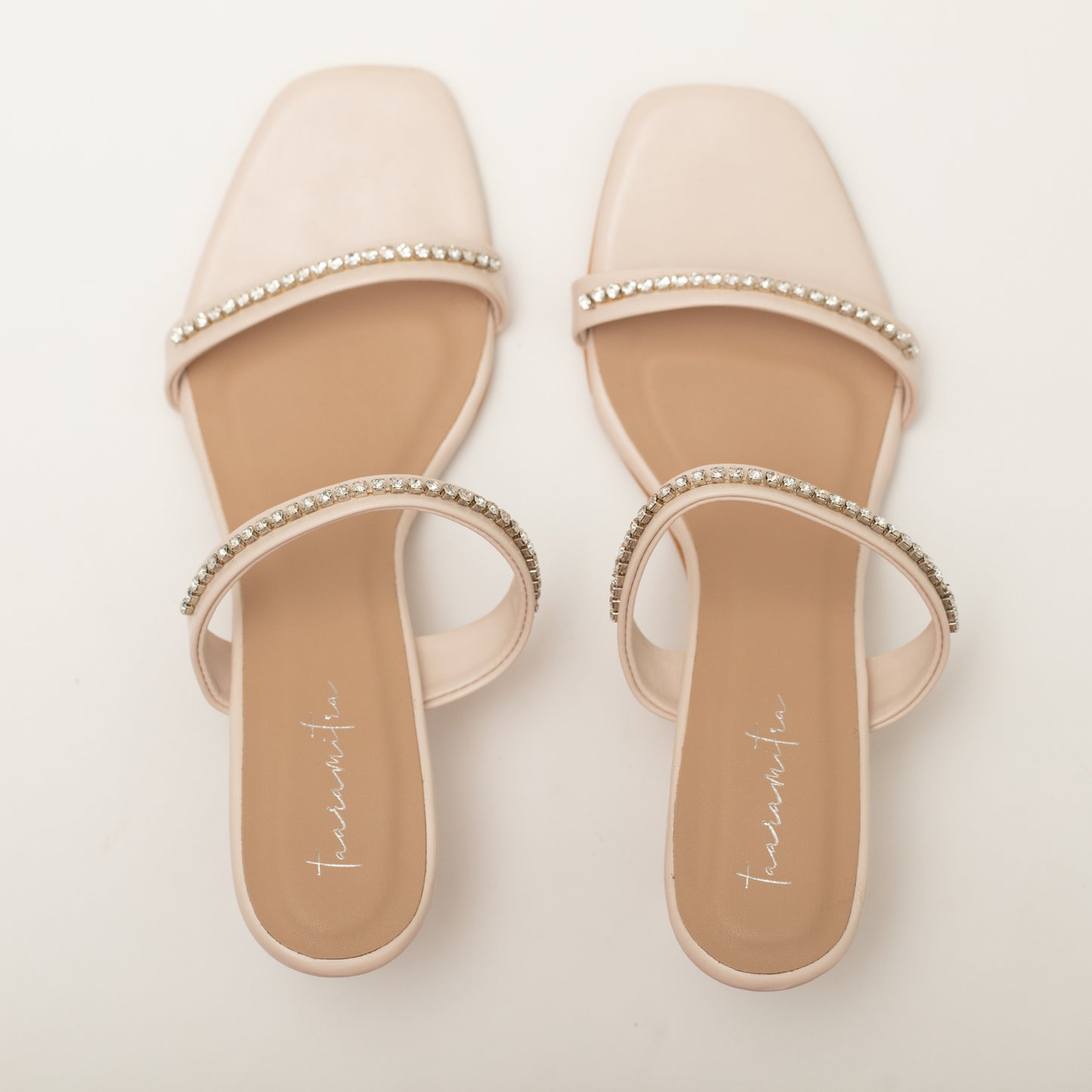 Daisy studded white heels