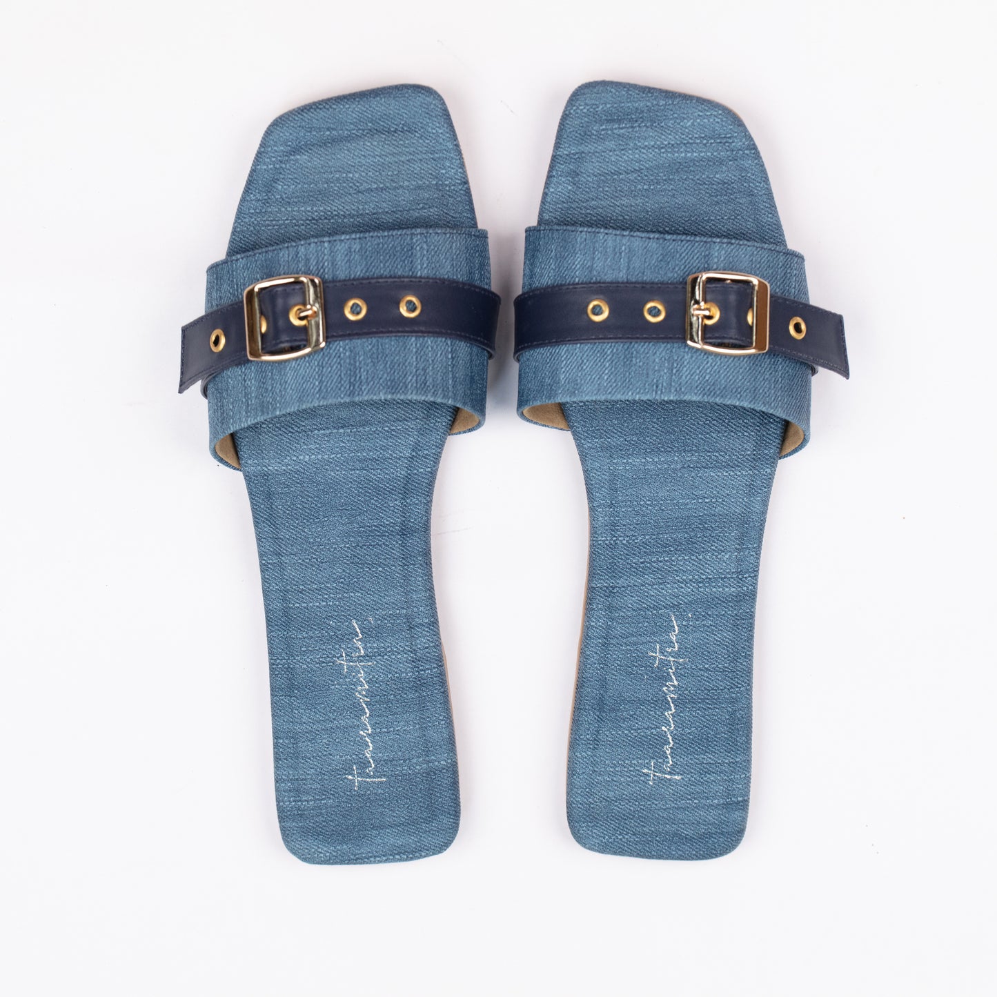 Nova denim flats in blue