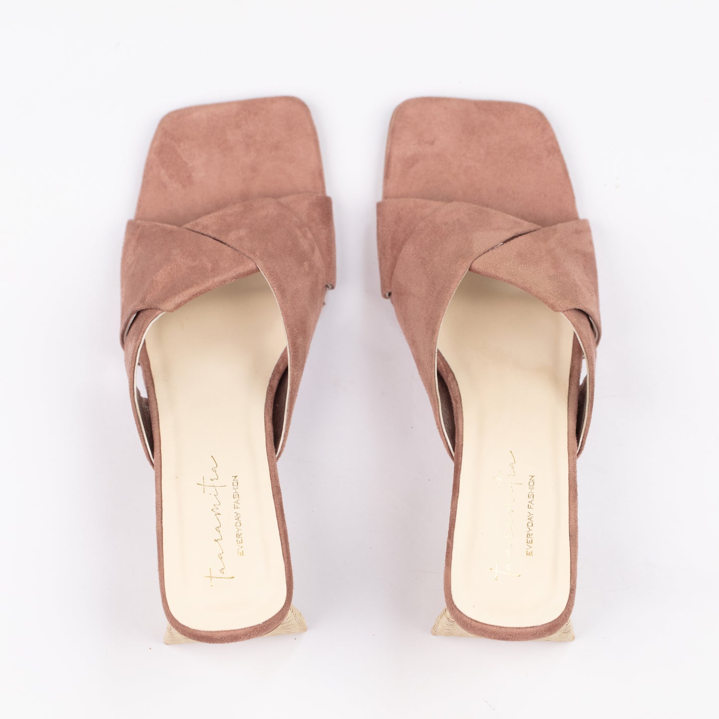 Vienna rattan heels in peach