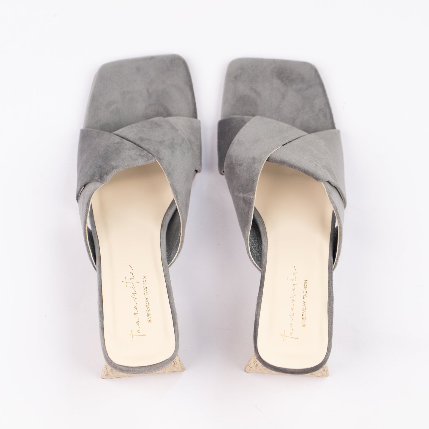 Vienna rattan heels in Grey