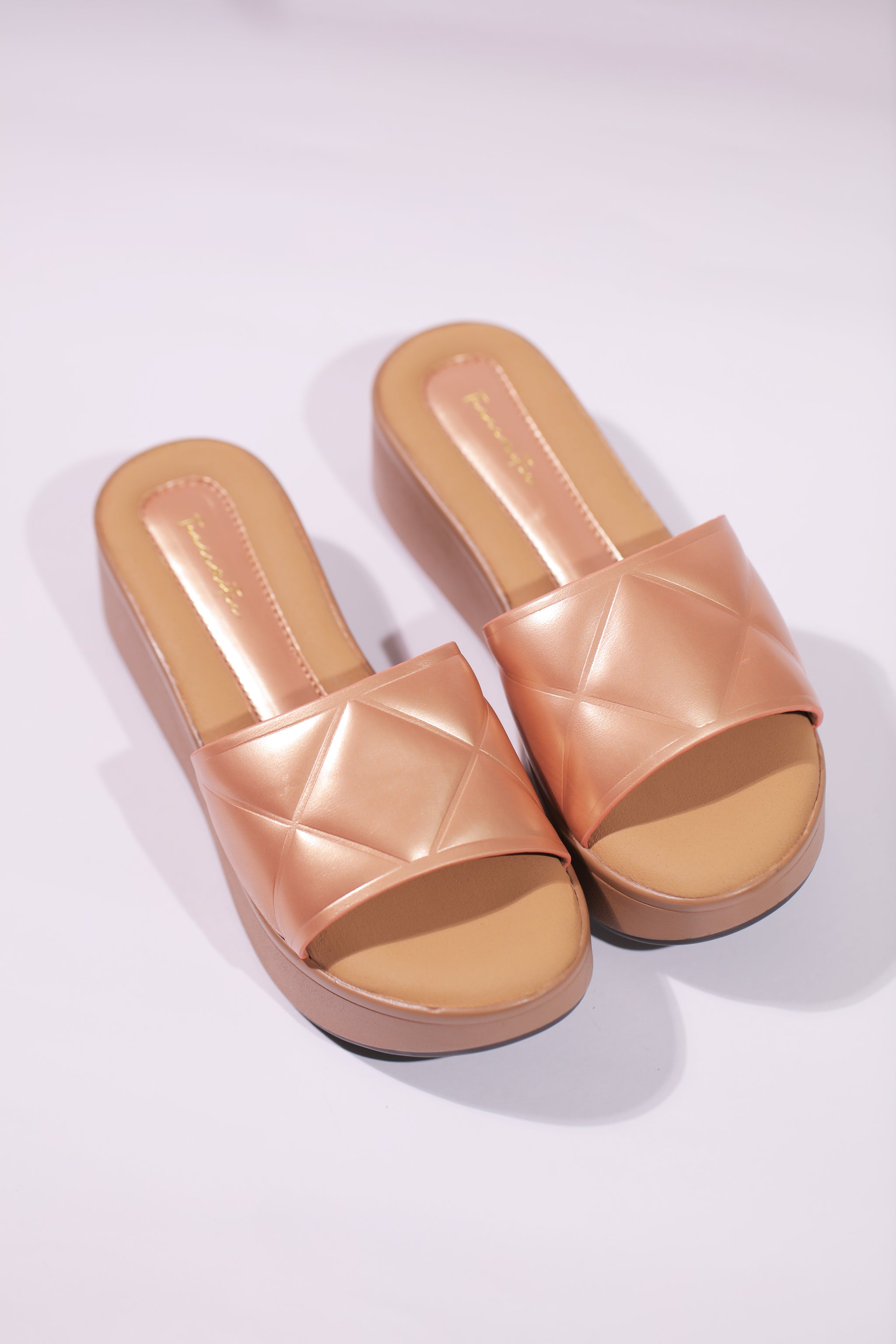 Mista flatform in Rose gold heel sandals Taaramitra