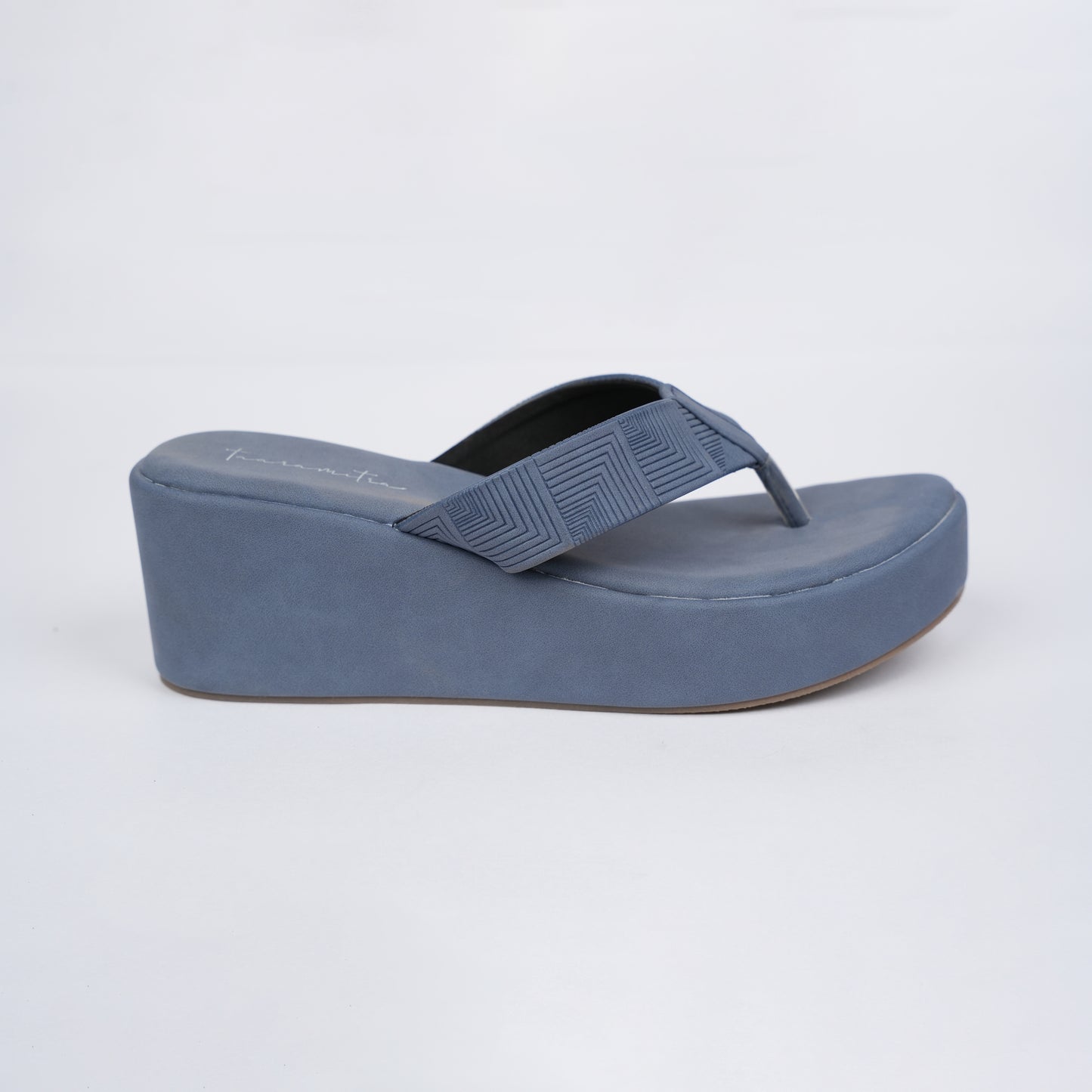 Melissa V-strap wedges in blue