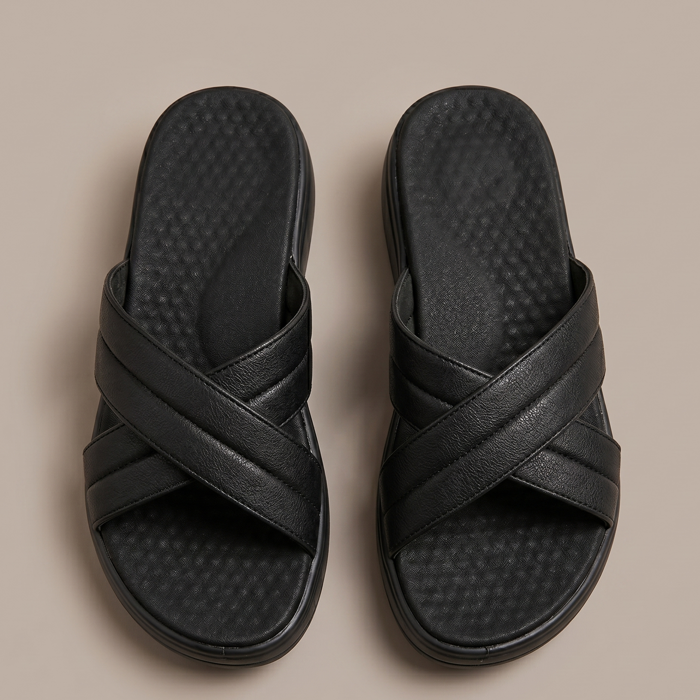 Cello X strap comfort flats in black