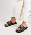 Riva buckled flats in black